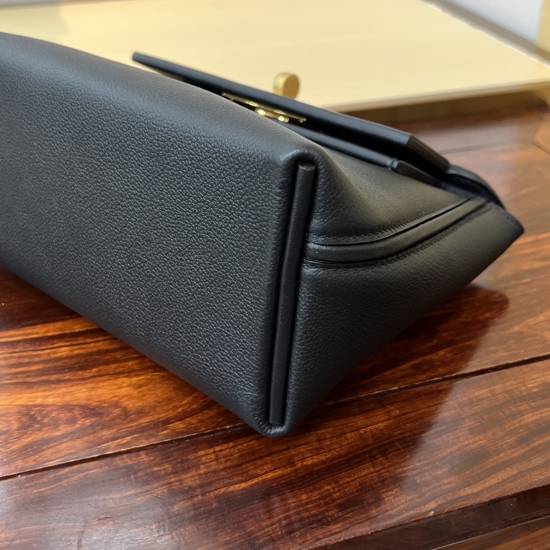 Hermès new Kelly2424mini handmade glacier white evercolor Swift leather size: 21cm