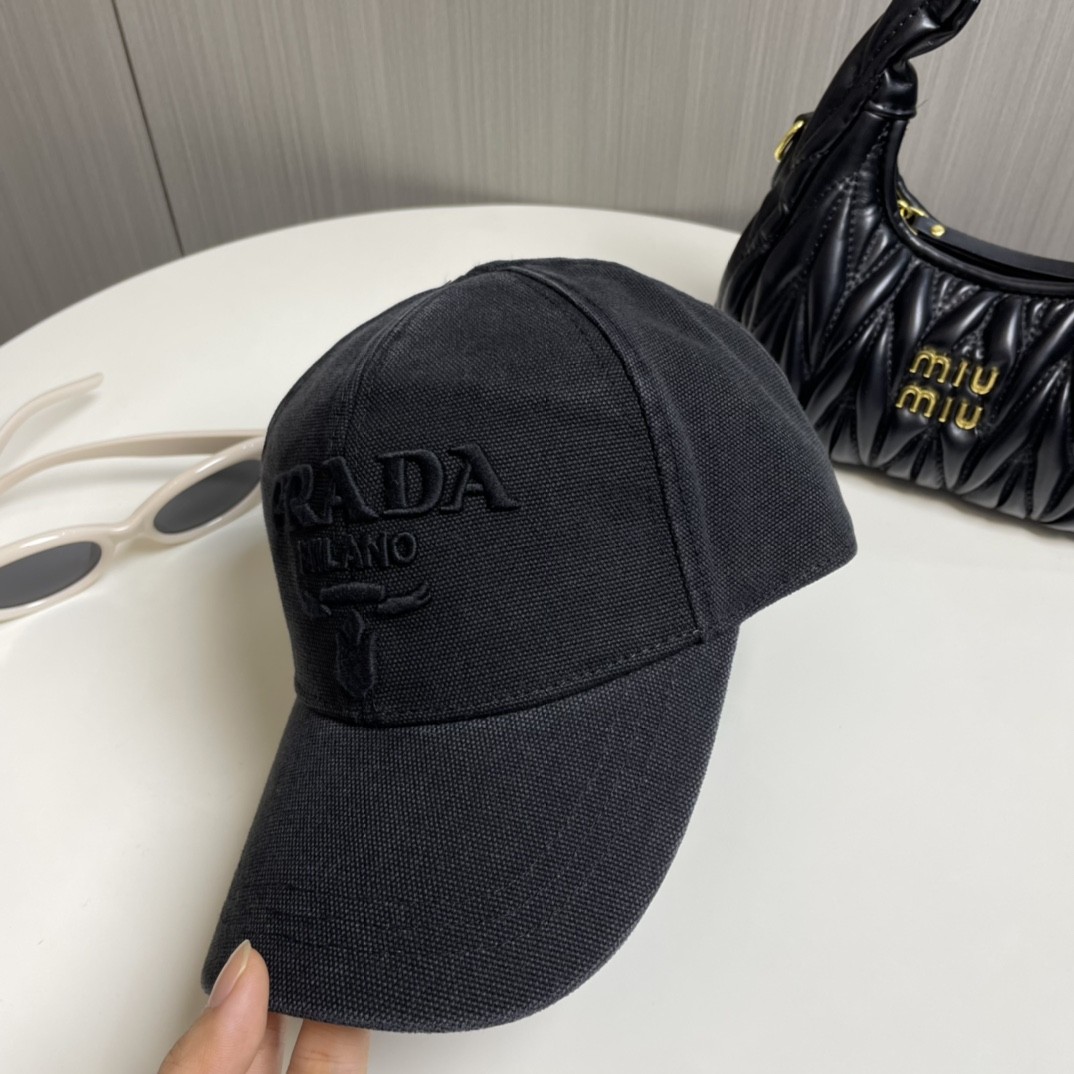 [#4807] Prada baseball cap peaked ca p hat