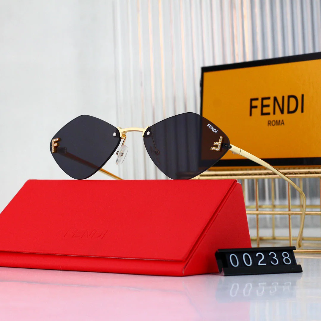 frameless Di*m*nd-shaped sunglasses