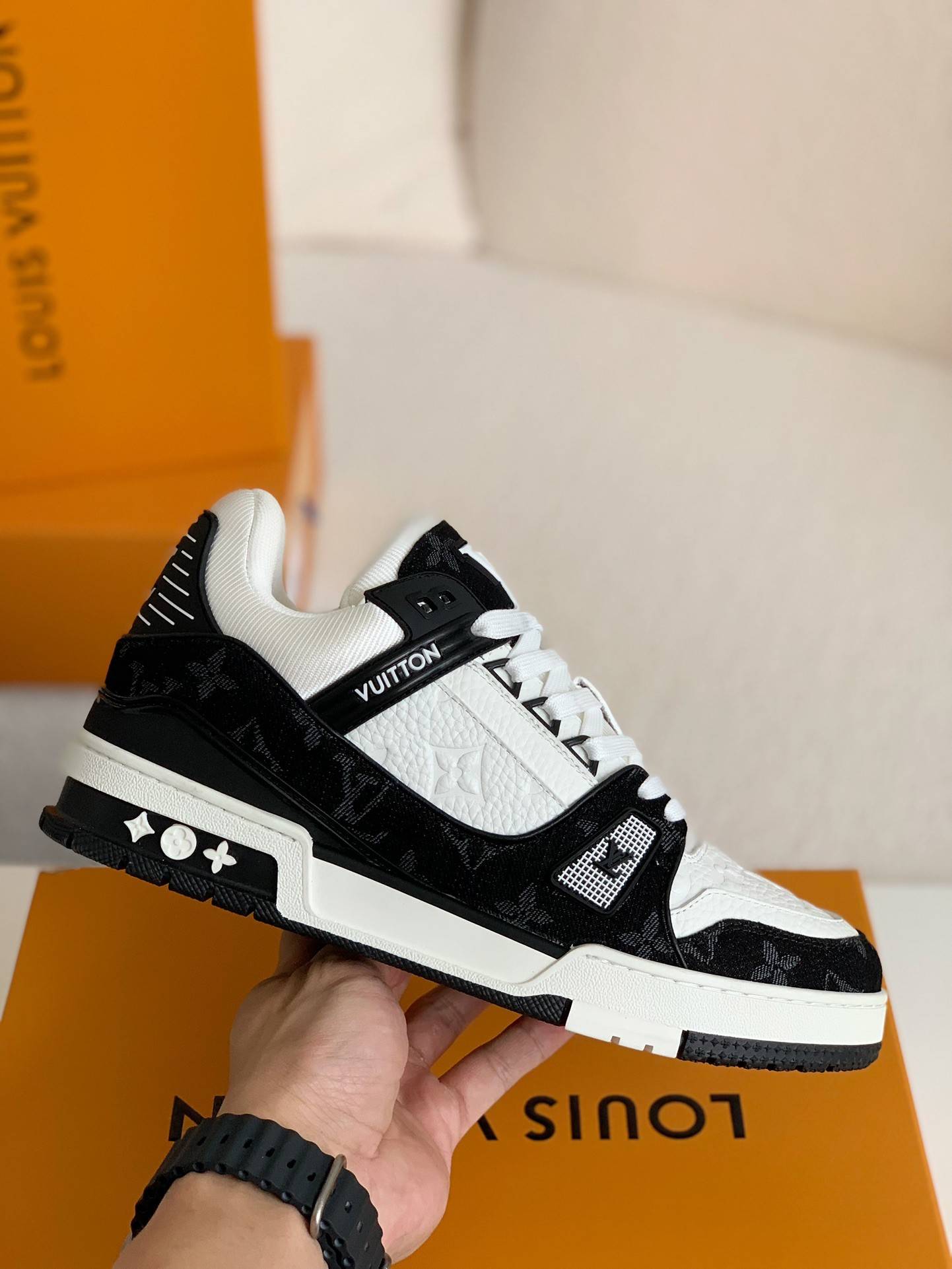 LOUIS VUITTON Trainer Sneakers - Panda (White/Black)