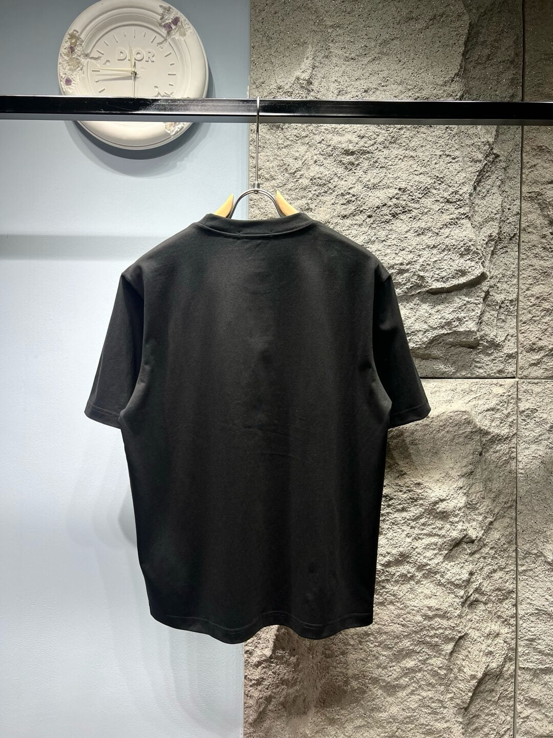 Jacquard Fuzzy Lettering T Shirt