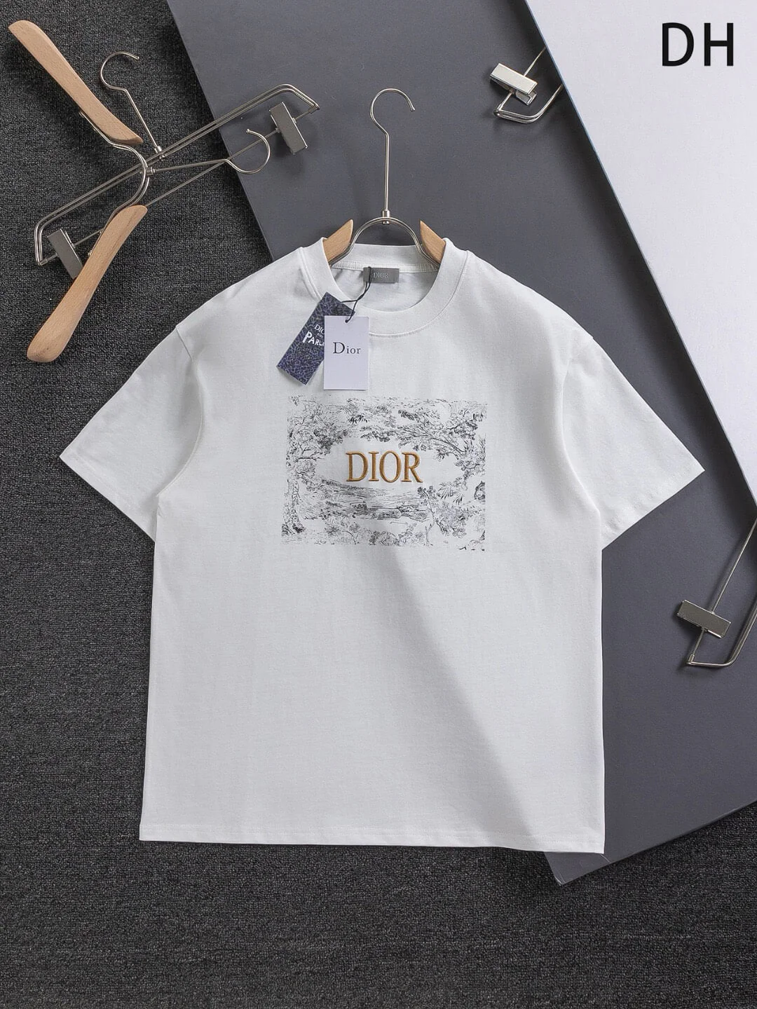 Floral Letter Embroidery T Shirt