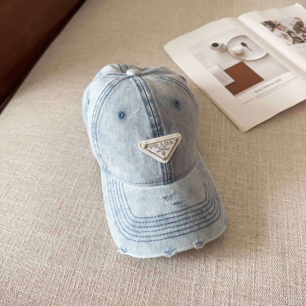 [#4813] Prada baseball cap peaked ca p hat