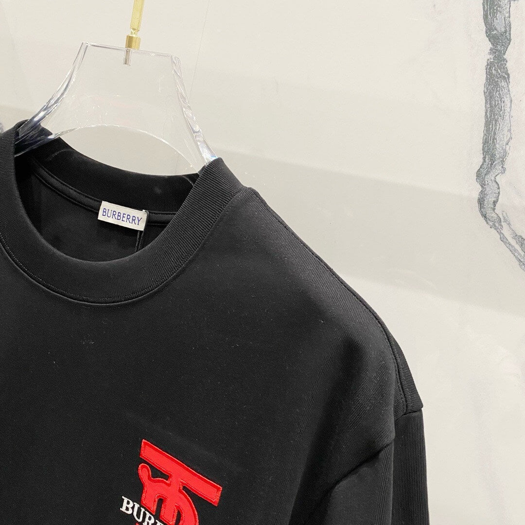 Red Pattern Embroidery T Shirt