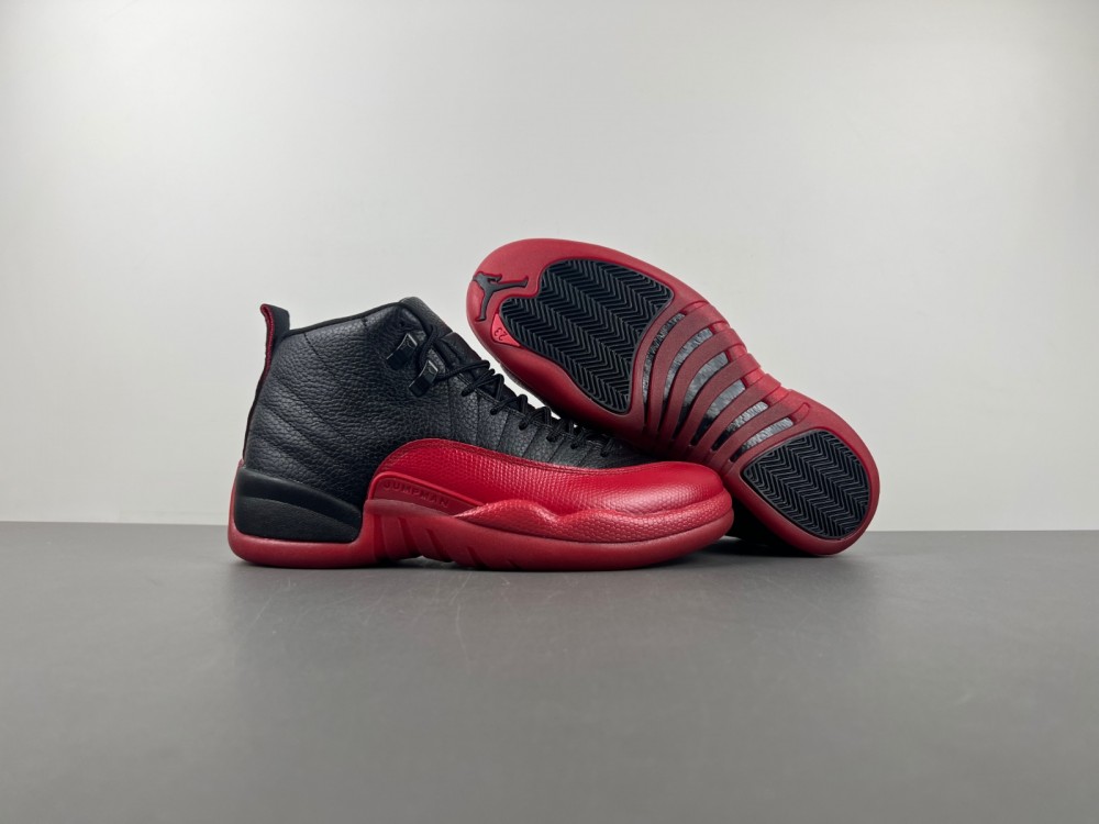 Jordan 12th generation Air Jordan AJ12 black and red sick 2025 replica number 130690-002
