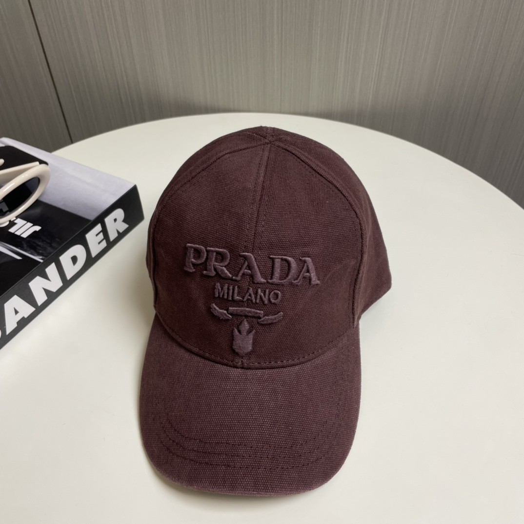 [#4805] Prada baseball cap peaked ca p hat