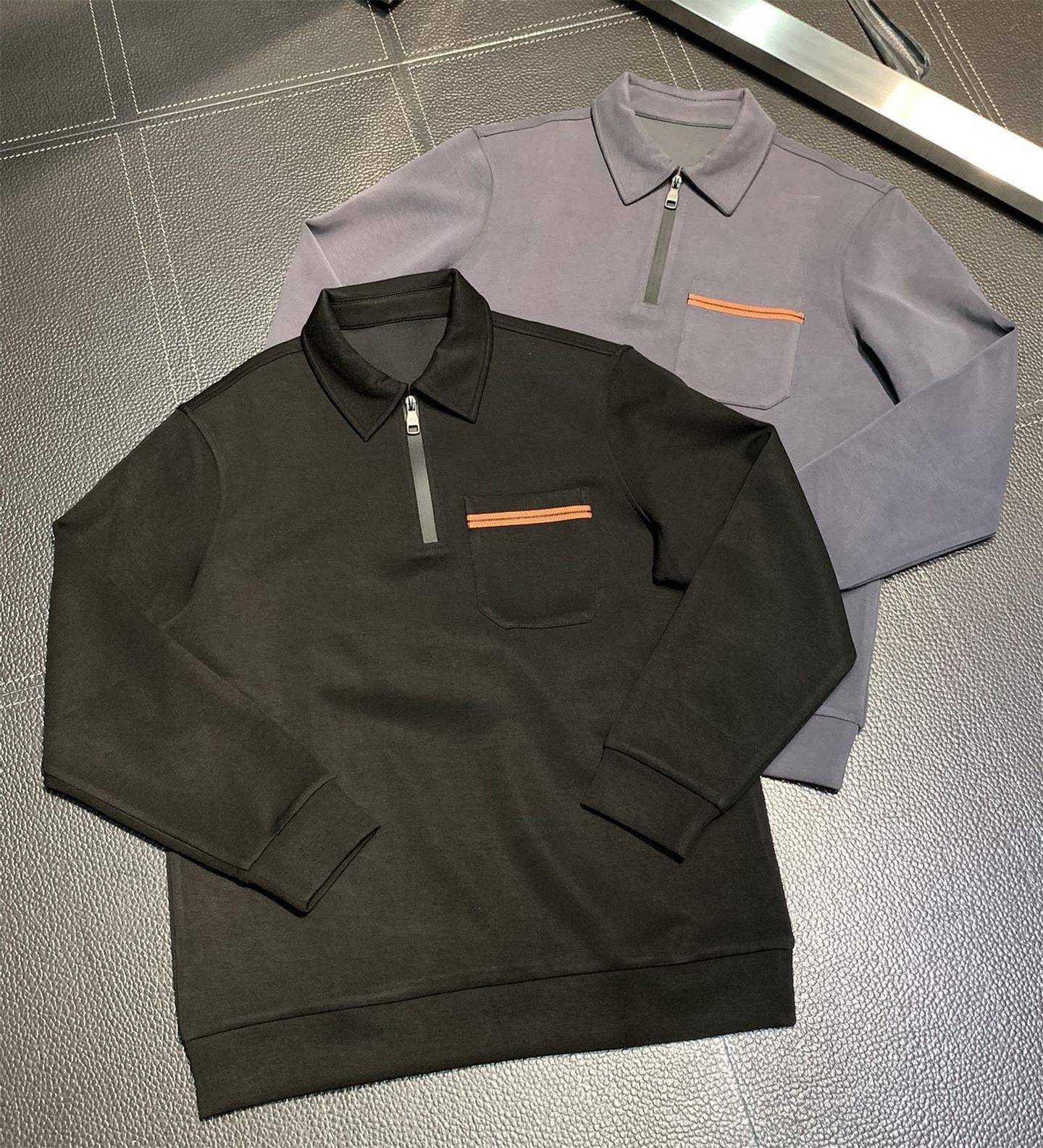 Zegna lapel casual sweatshirt