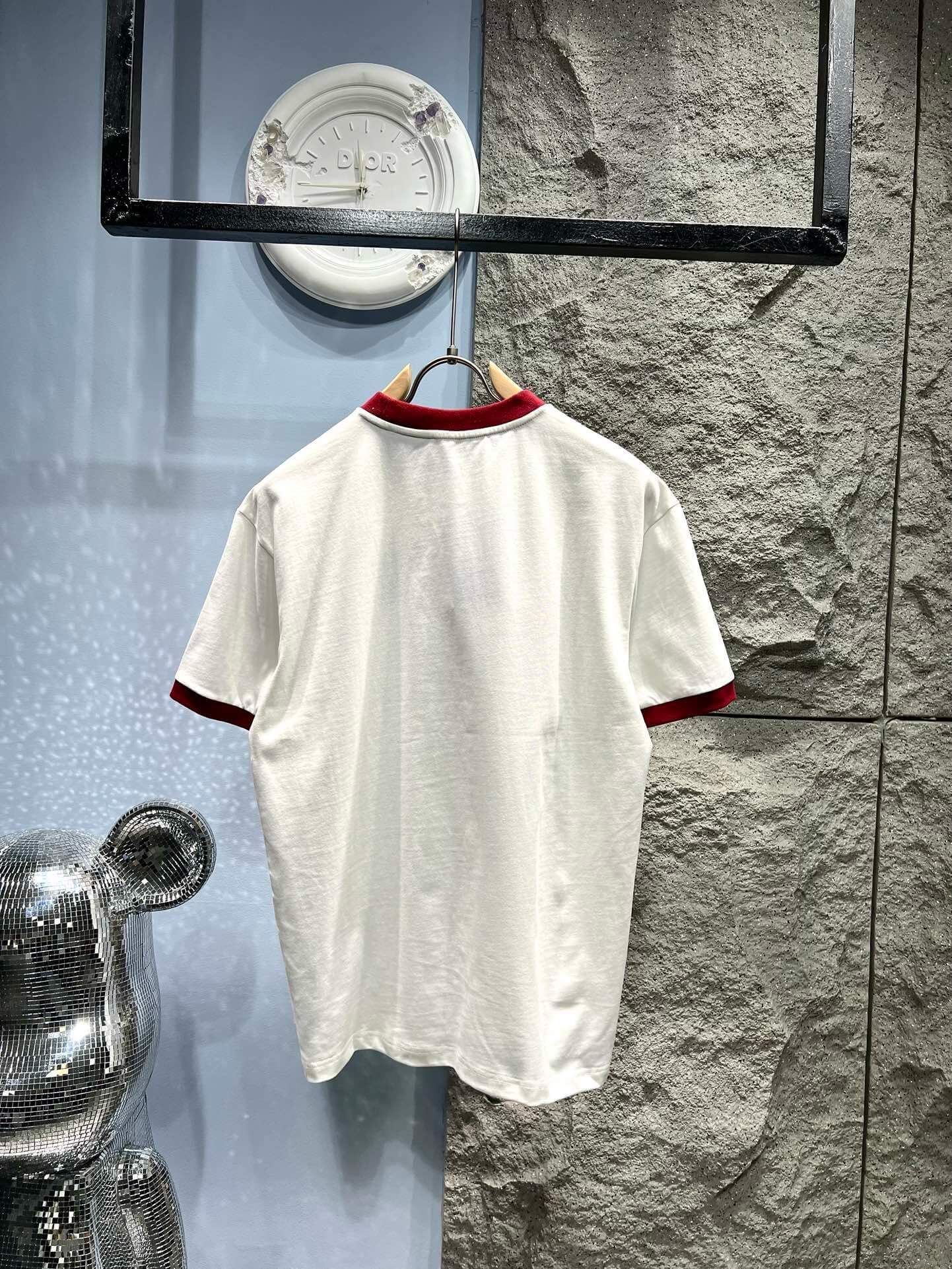 Double G Embroidery Stripes T Shirt