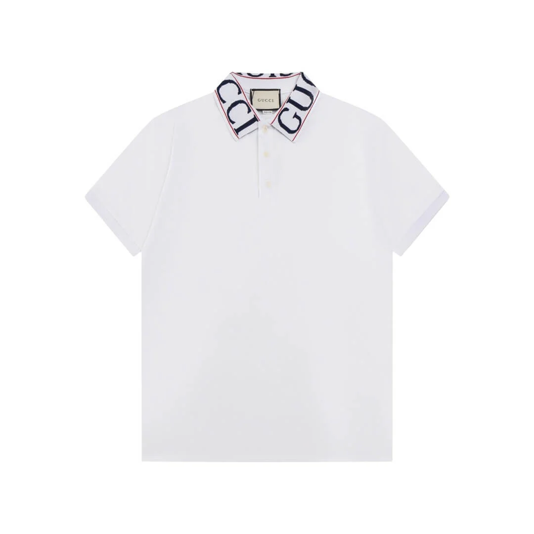 Neckline Letters Polo T Shirt