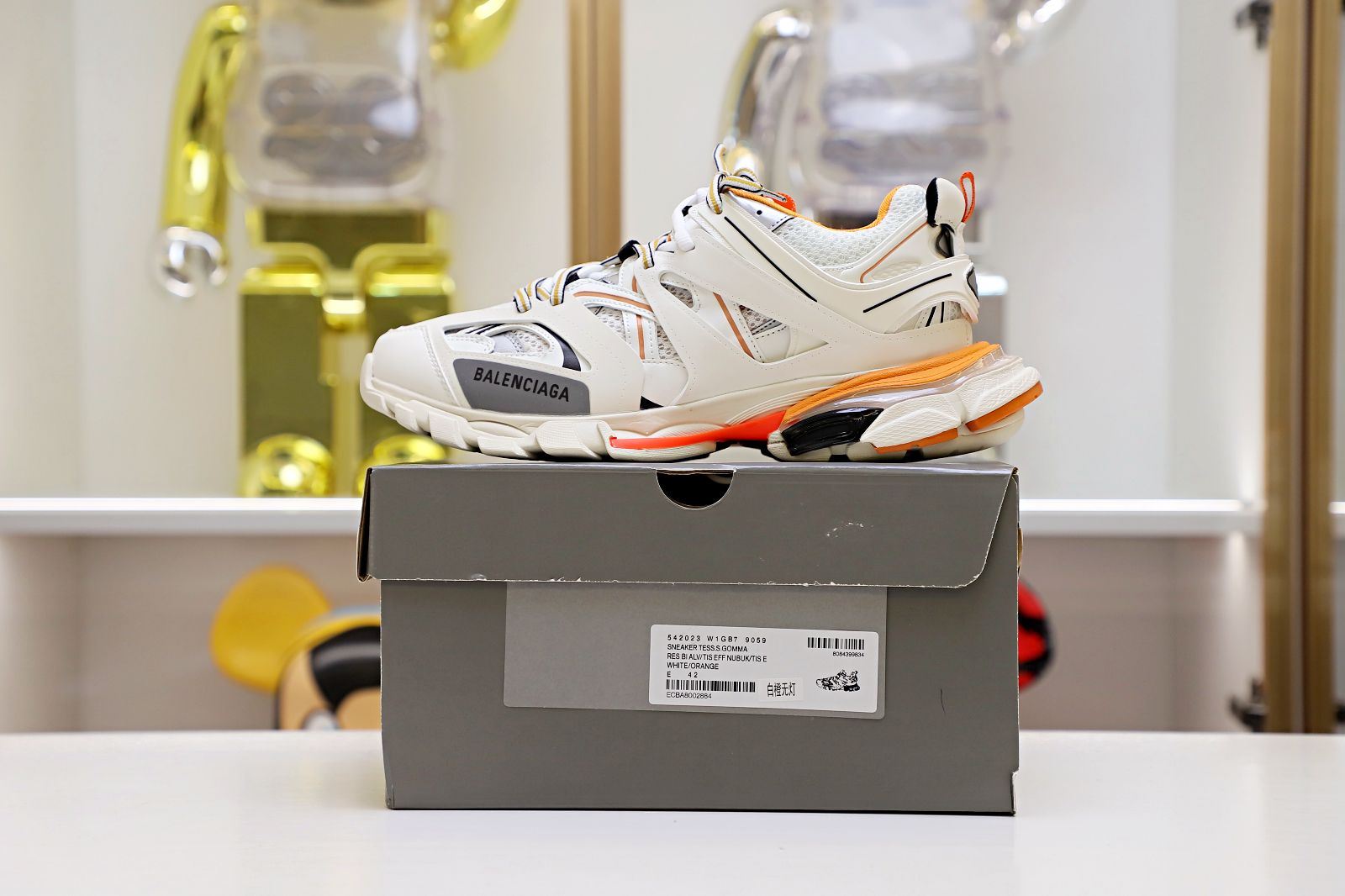 Balenciaga TRACK TRAINER WHITE ORANGE