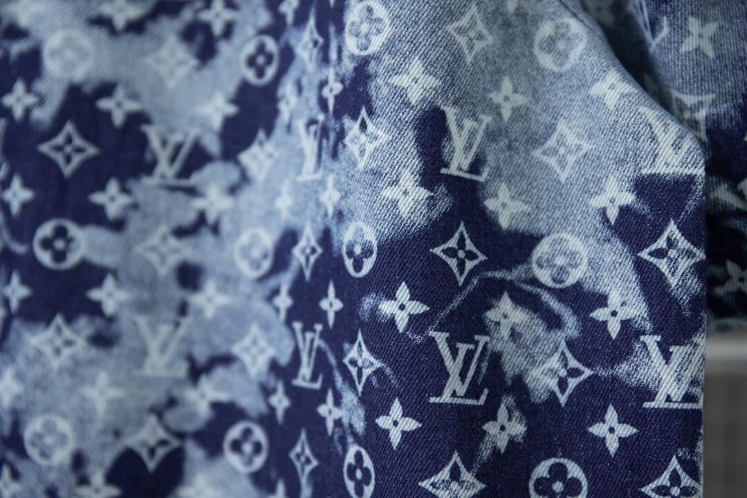 Blue All-Over Gradient Print T Shirt