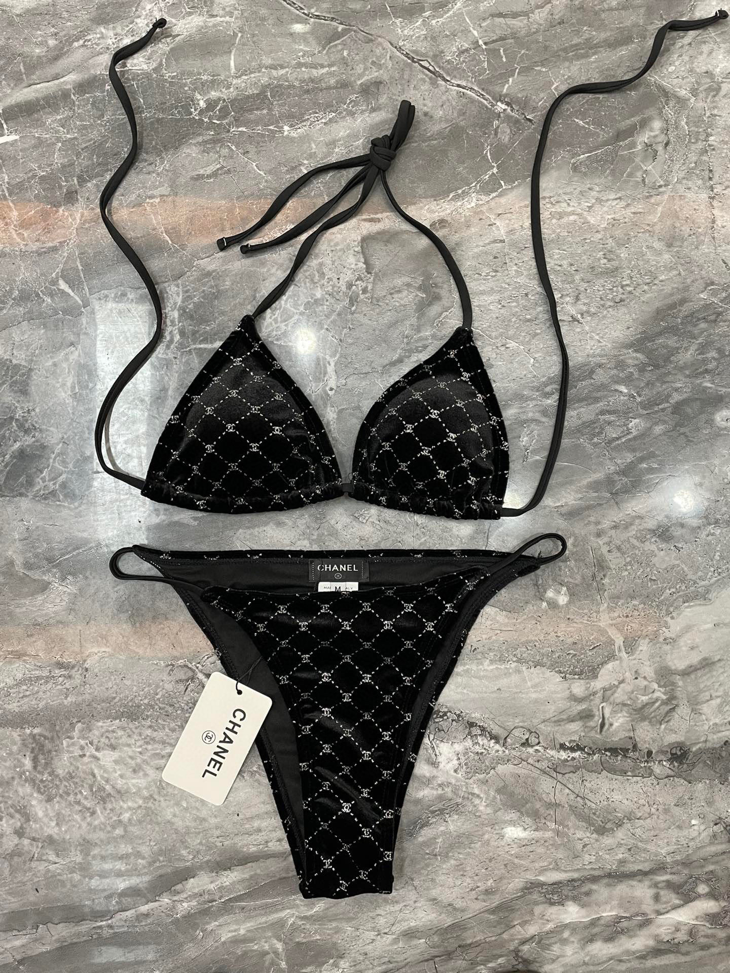 CHANEL Velvet Bikini Swimsuit Series Bikini