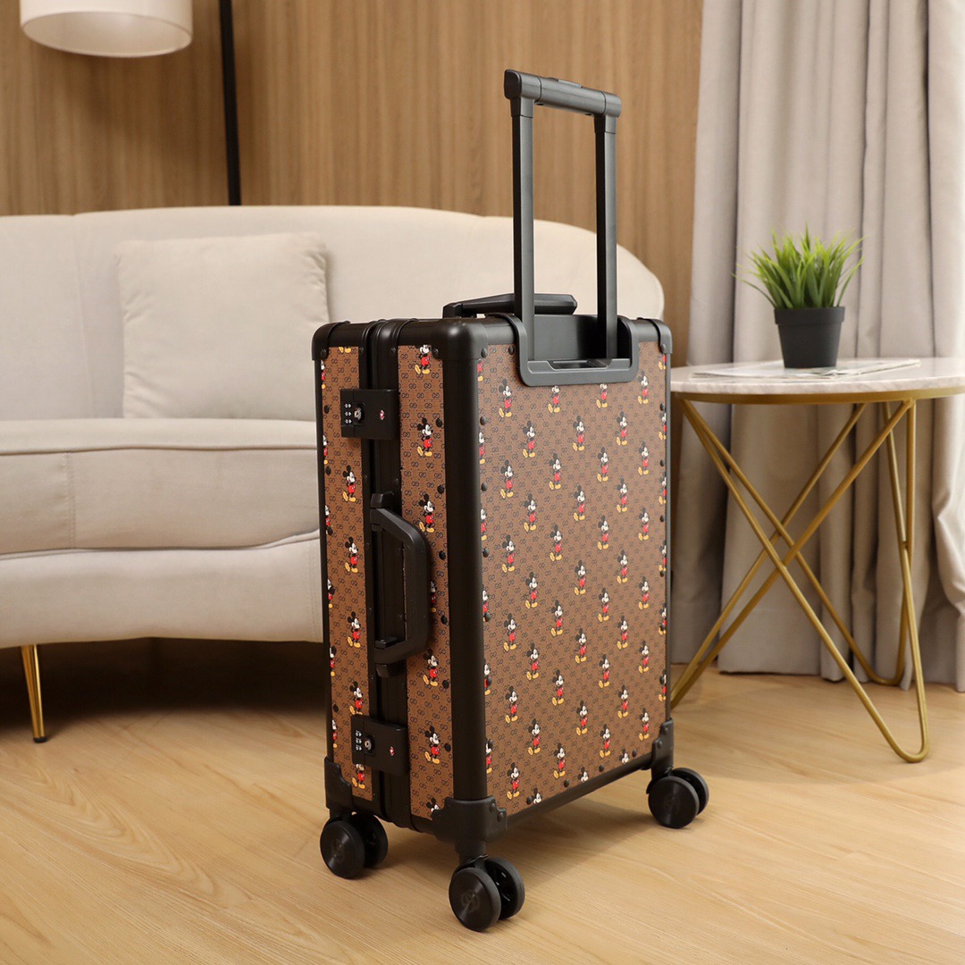 G*u*i luggage/trolley case classic flower aluminum frame size: 20 inches
