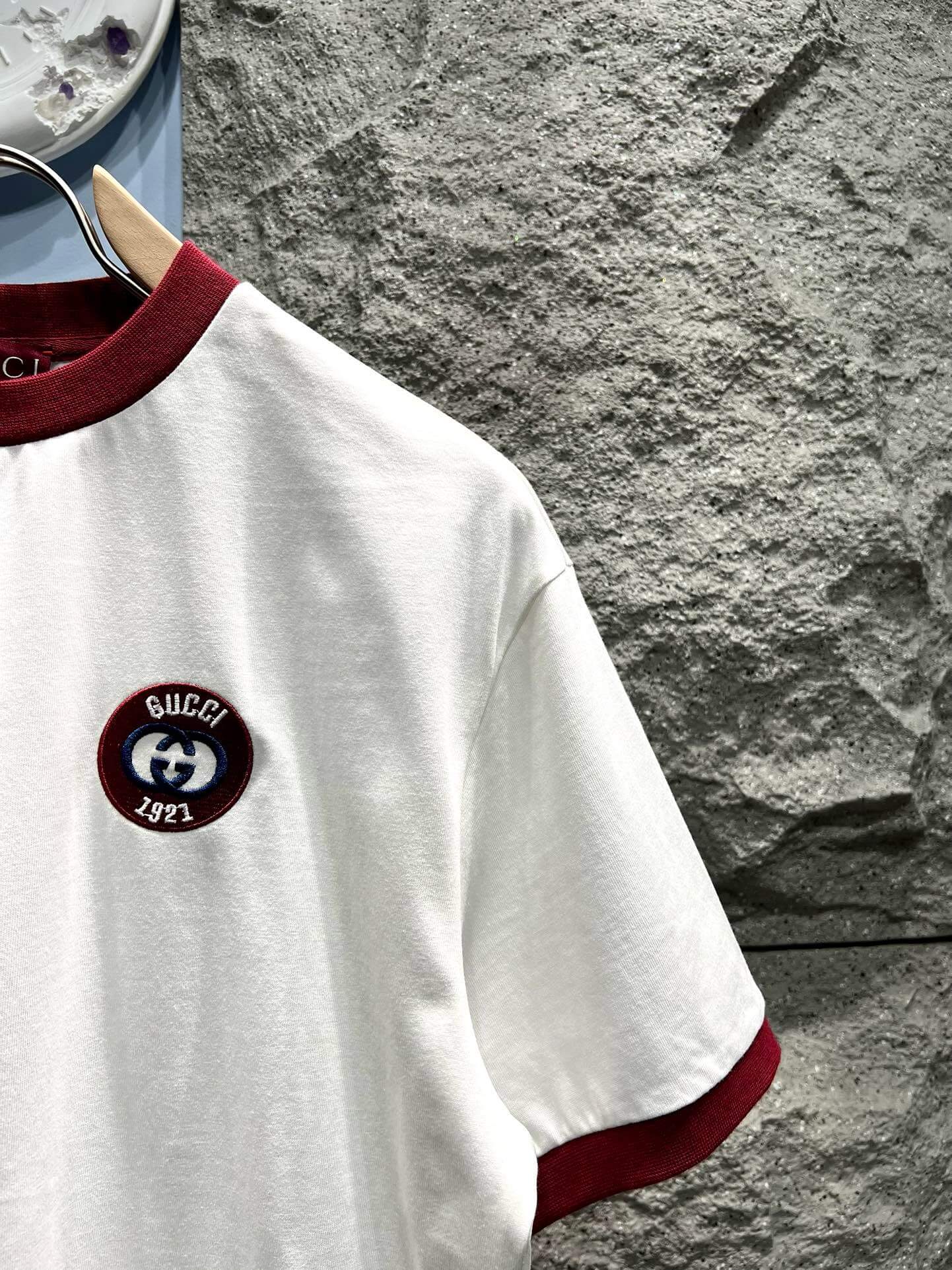 Double G Embroidery Stripes T Shirt