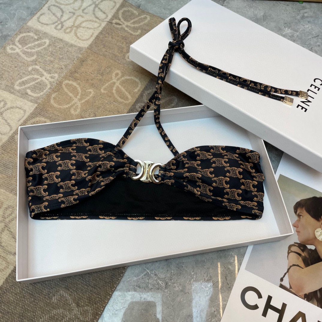 CELINE new elegant style old flower series bikini