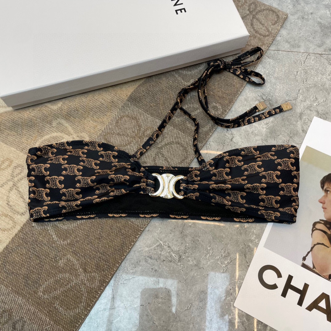 CELINE new elegant style old flower series bikini