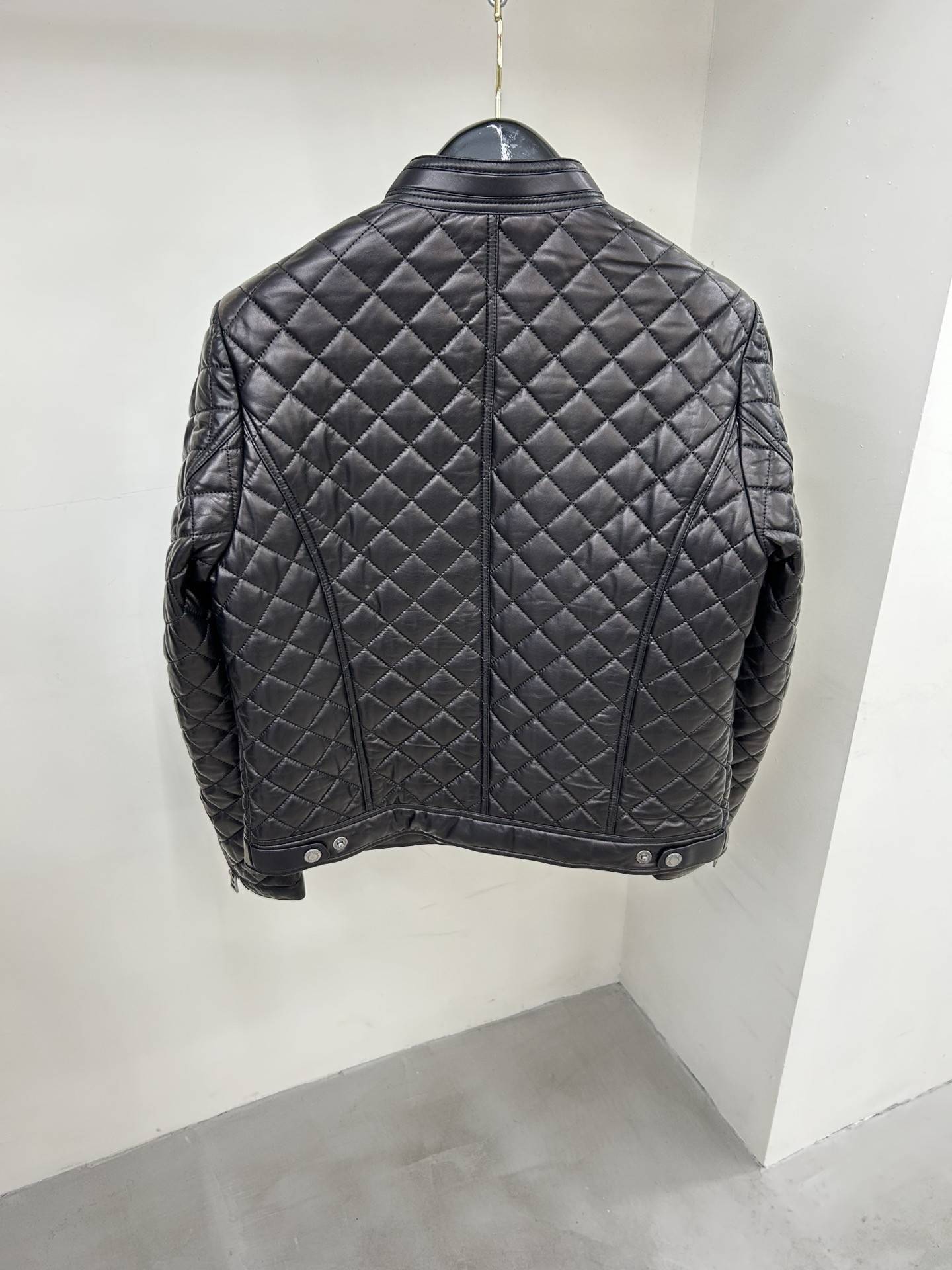 Tom Ford 23 catwalk style slim stand collar leather jacket