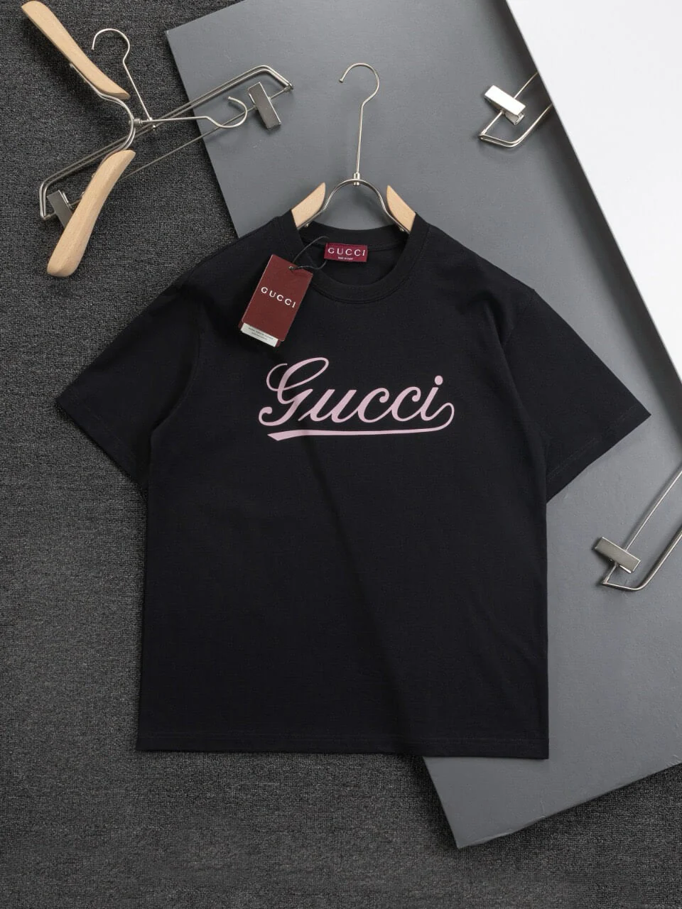 Pink Letters Print T Shirt