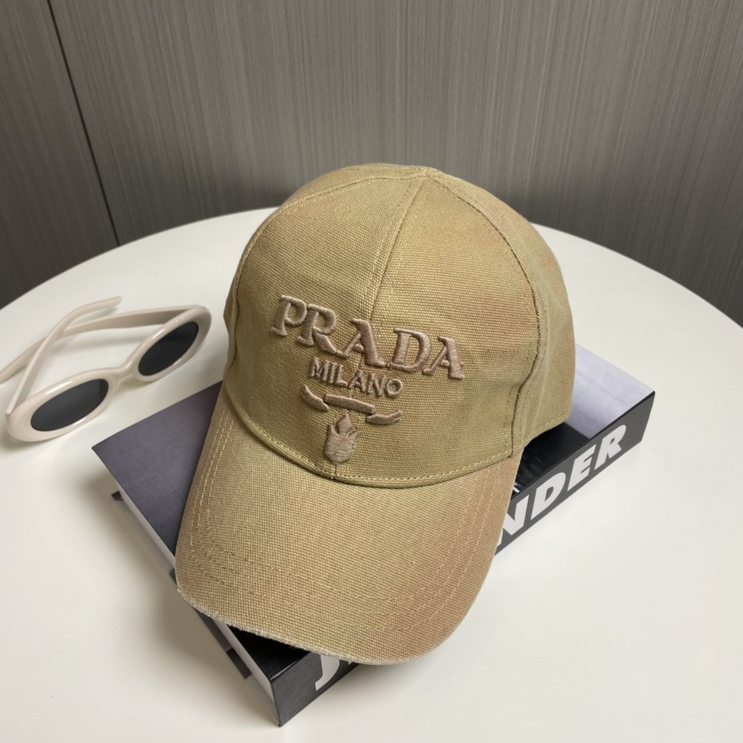 [#4806] Prada baseball cap peaked ca p hat