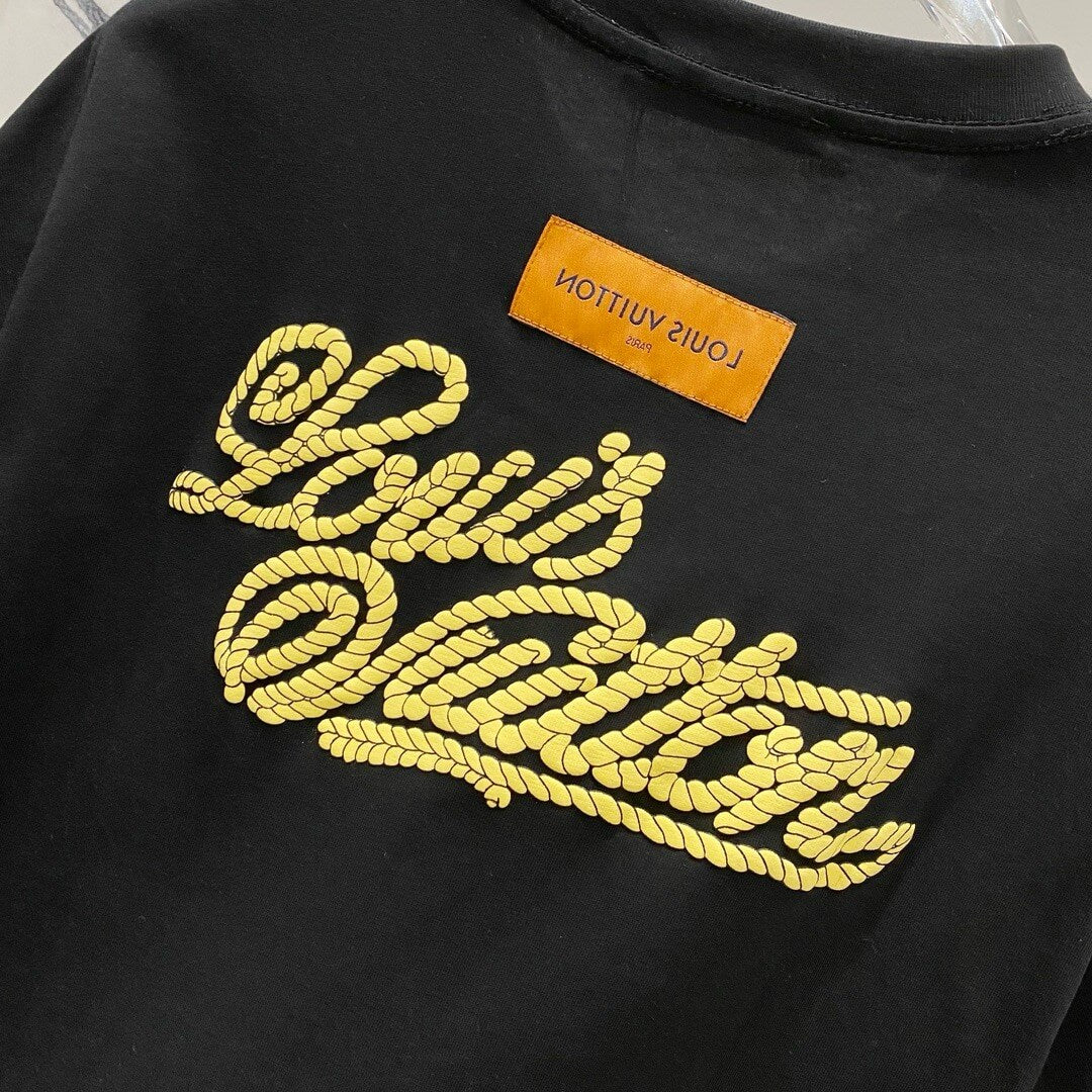 Rope Pattern Embroidery T Shirt