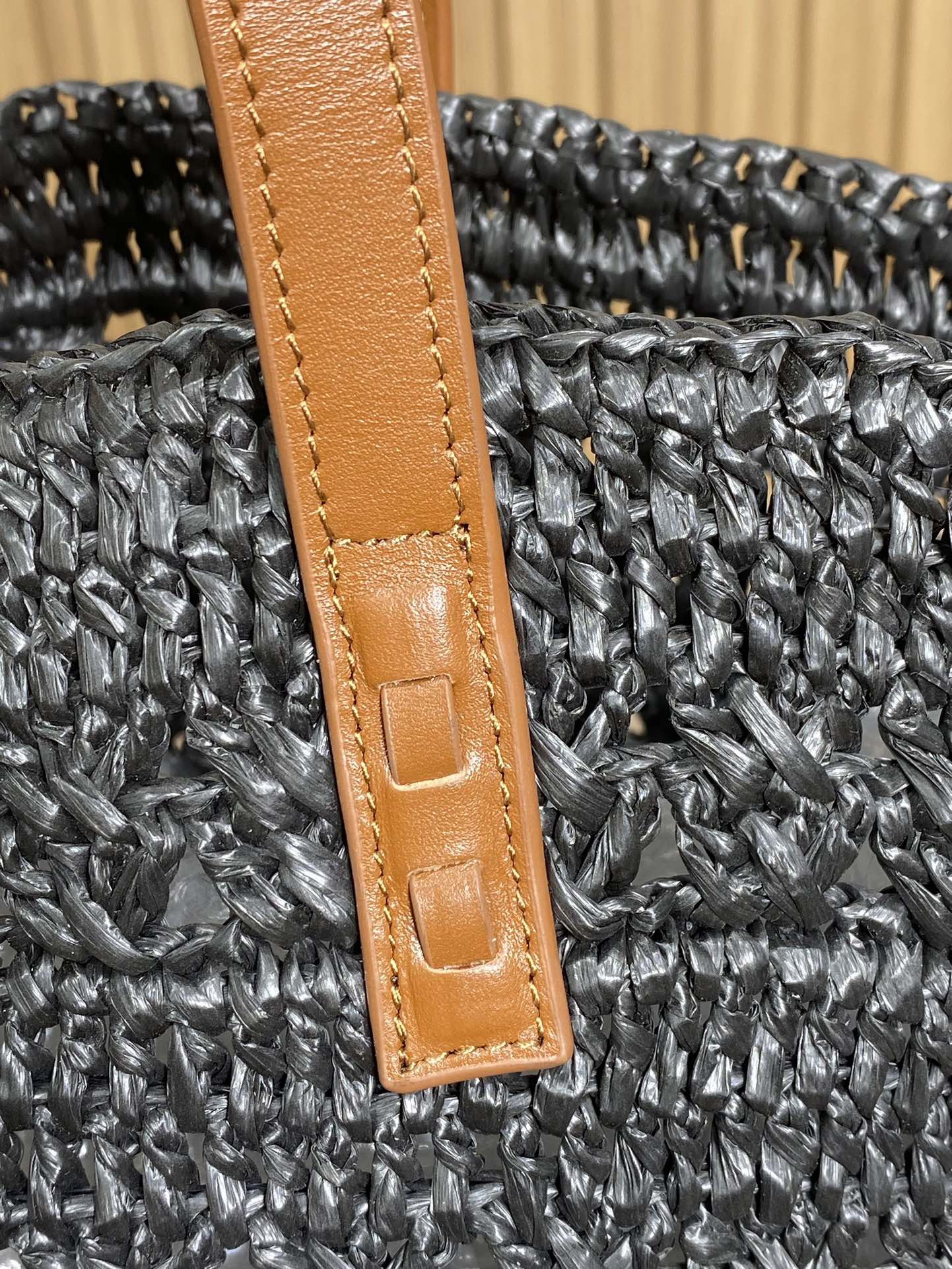 YSL straw tote basket, pure handmade. 685618 Size: 55*31*28cm