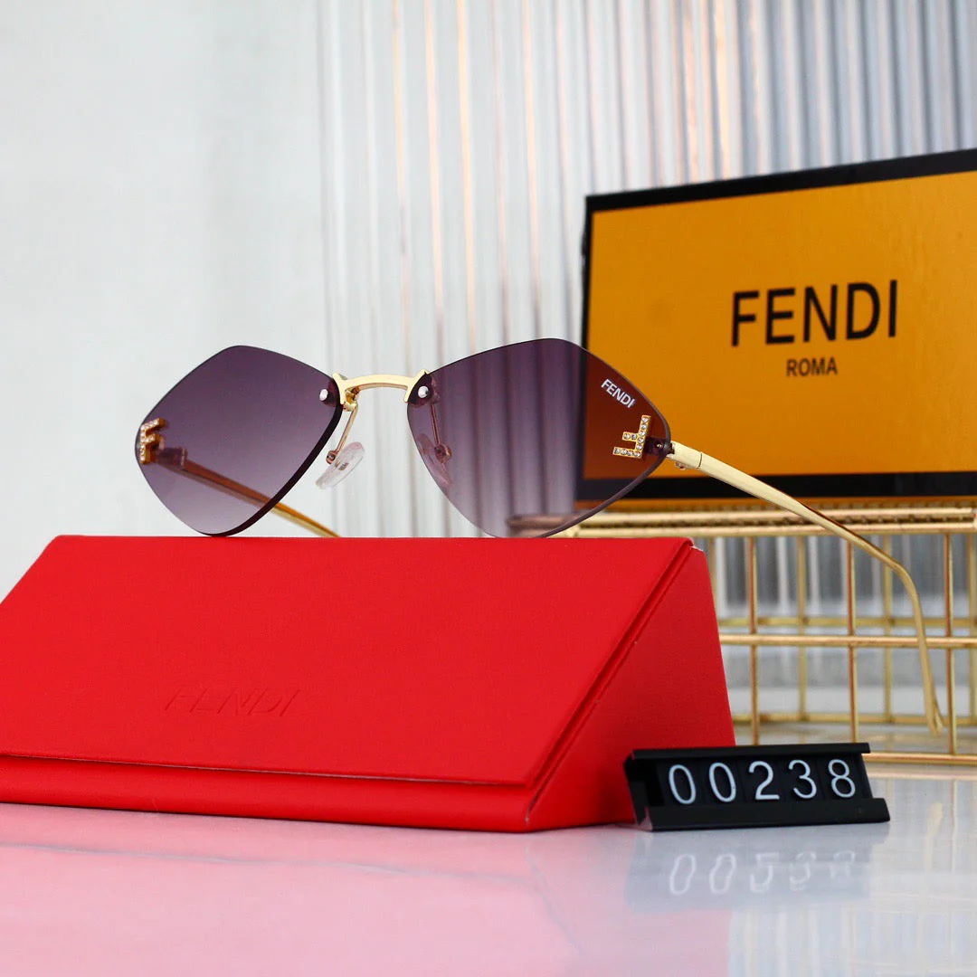 frameless Di*m*nd-shaped sunglasses