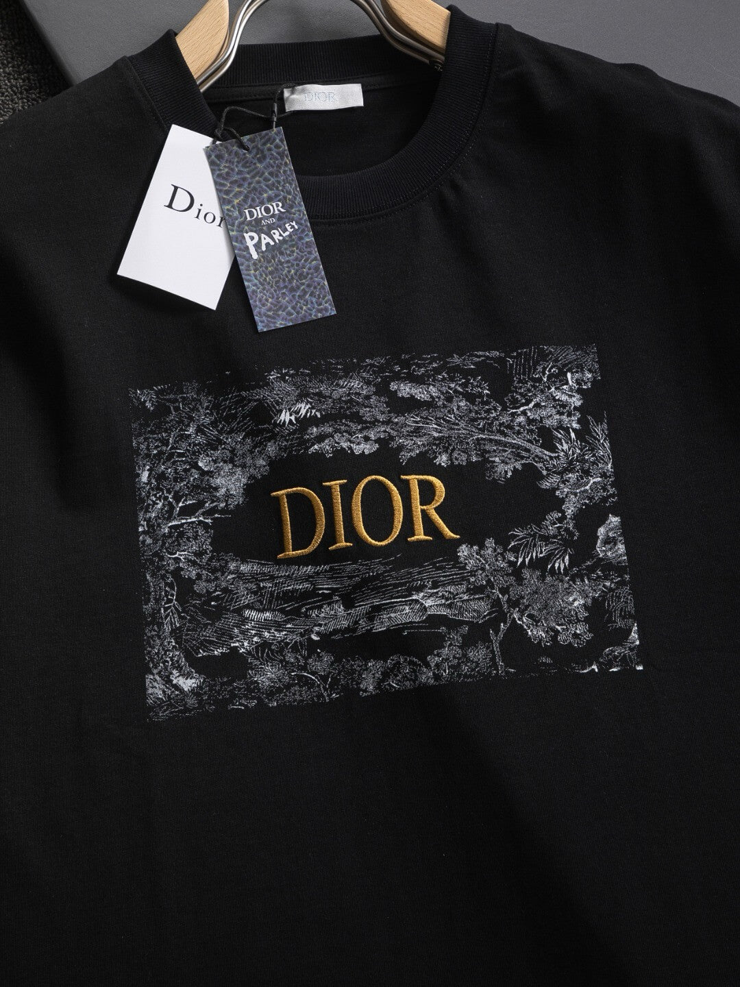 Floral Letter Embroidery T Shirt