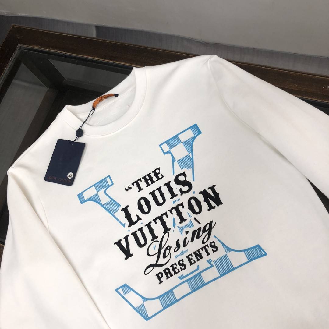 Louis Vuitton 2023 new autumn and winter couples style round neck sweatshirt