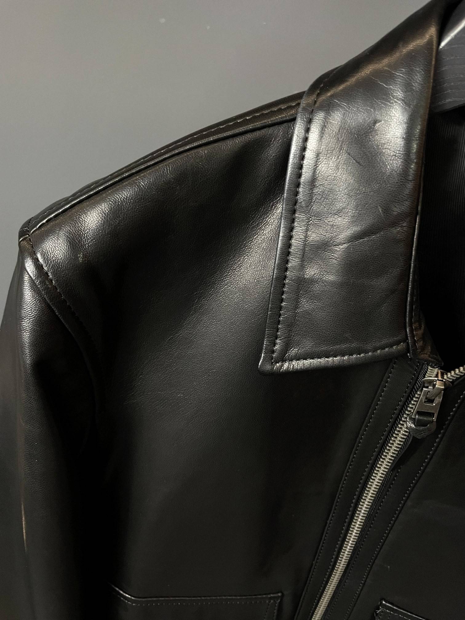 Tom Ford Sheepskin lapel leather jacket