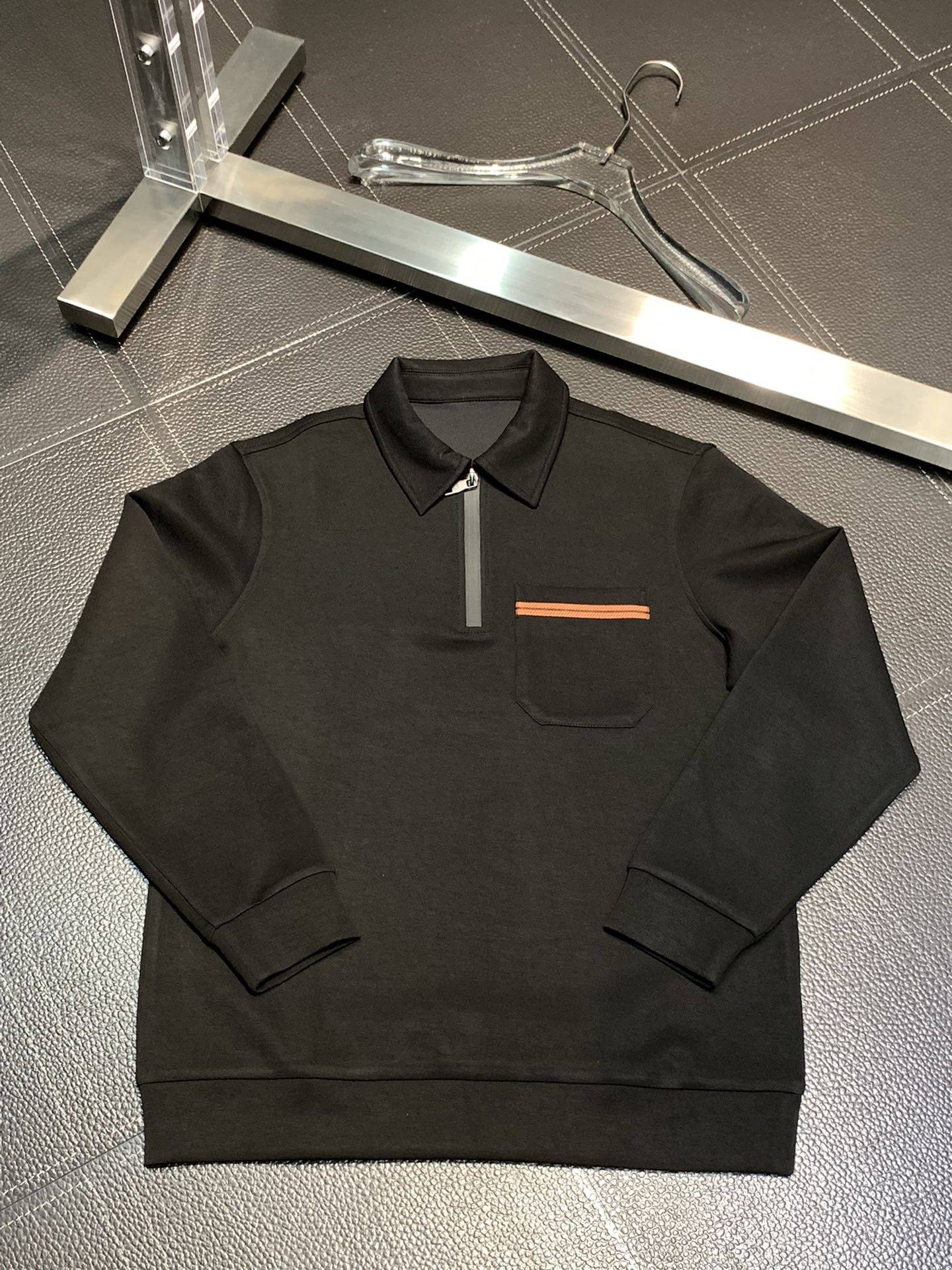 Zegna lapel casual sweatshirt