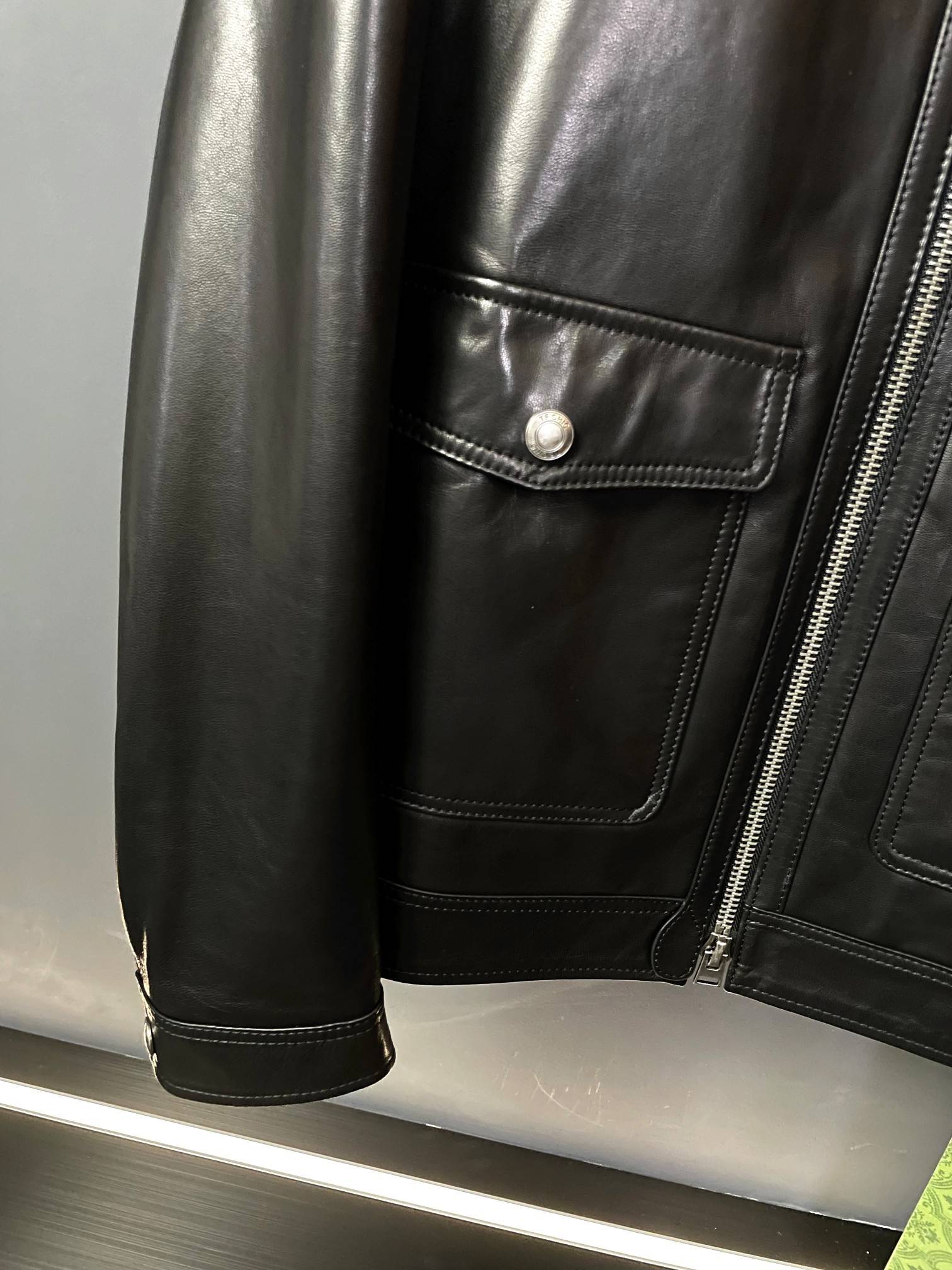 Tom Ford Sheepskin lapel leather jacket