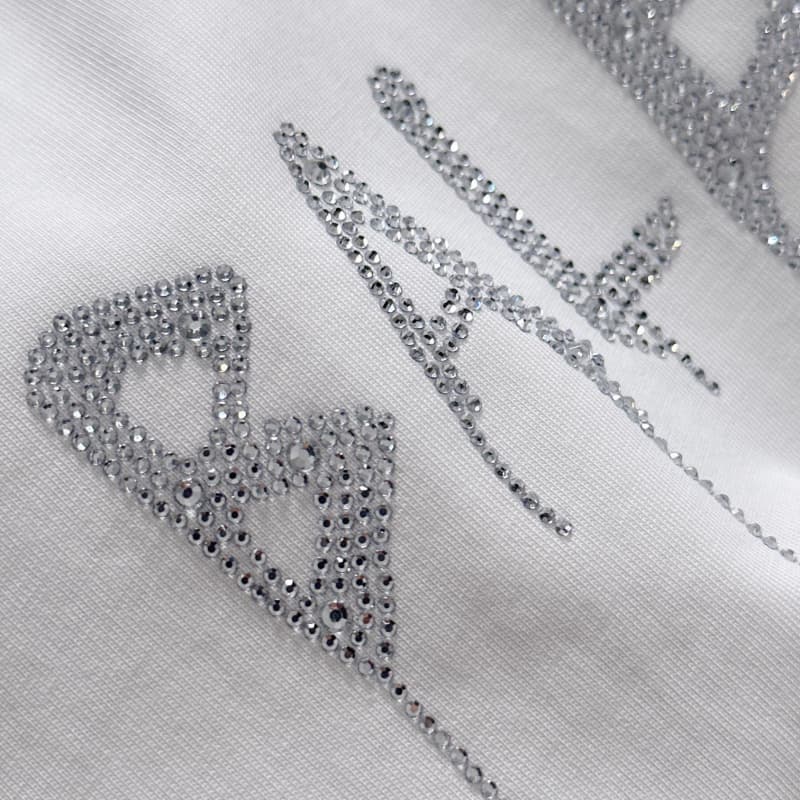 2025 New Front and Back Rhinestone T-Shirt