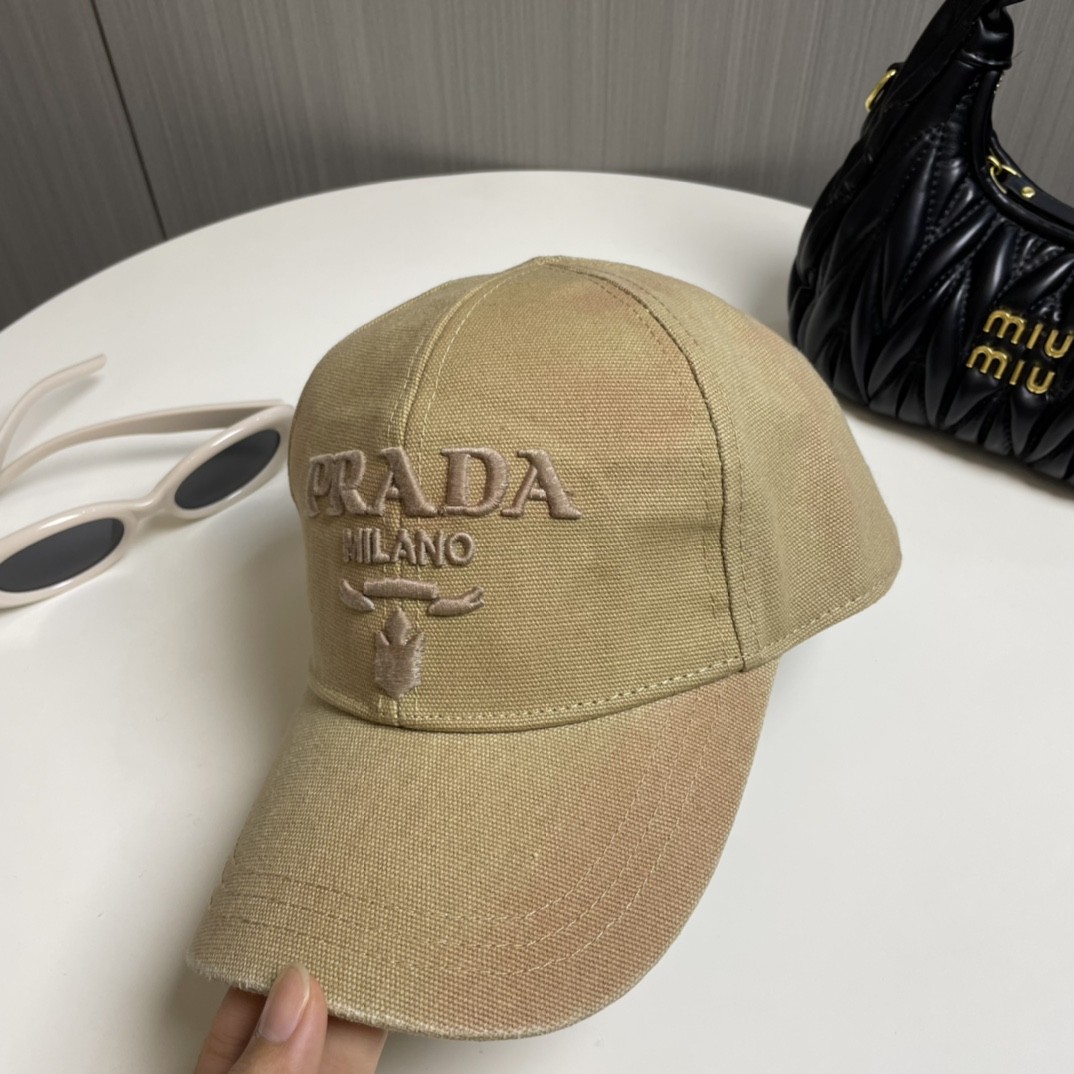 [#4806] Prada baseball cap peaked ca p hat