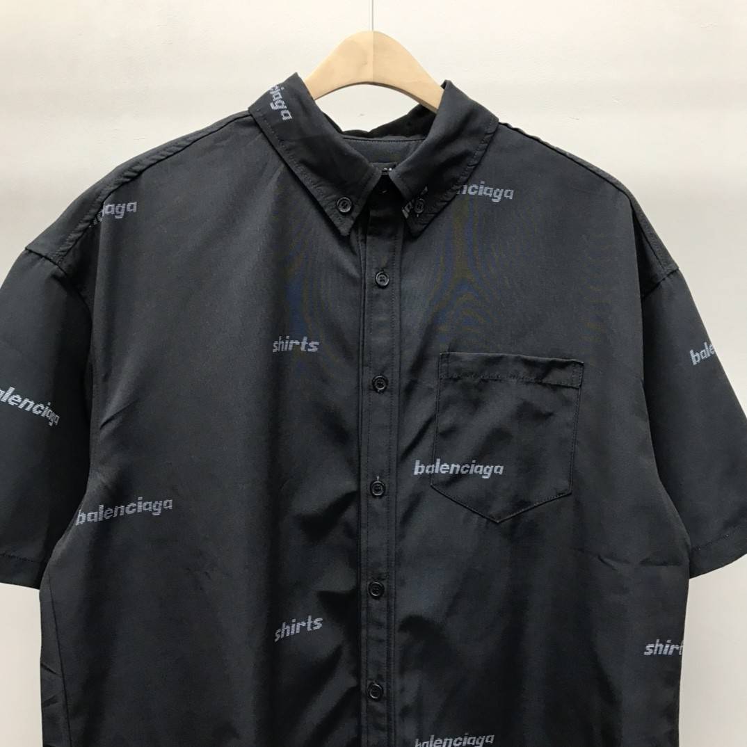 Balenciaga bullet screen short sleeve shirt