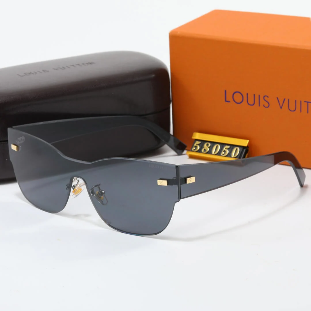 Letter Printed Frameless Design Sunglasses