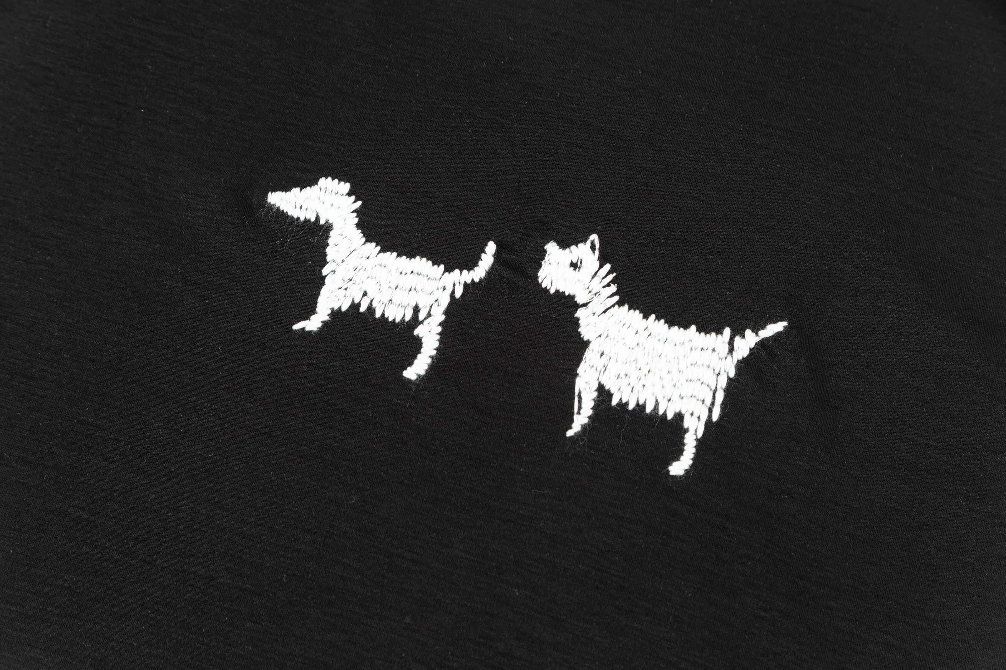 Dog Embroidery T Shirt