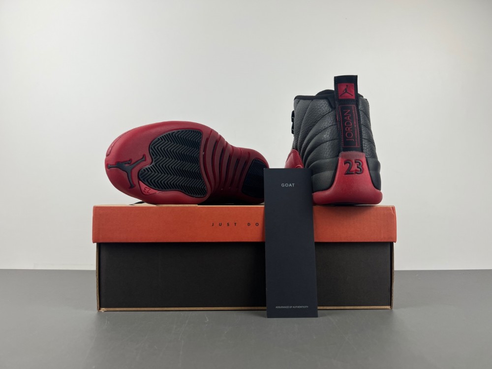 Jordan 12th generation Air Jordan AJ12 black and red sick 2025 replica number 130690-002