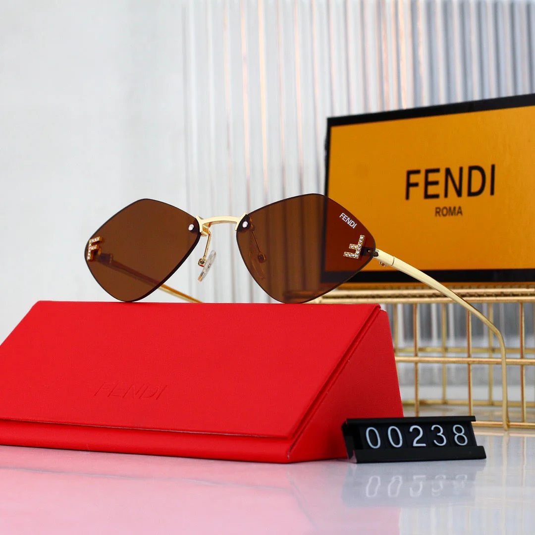 frameless Di*m*nd-shaped sunglasses