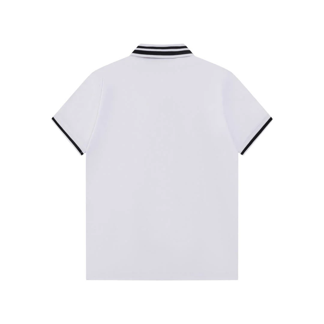 Letter Embroidery Polo T Shirt