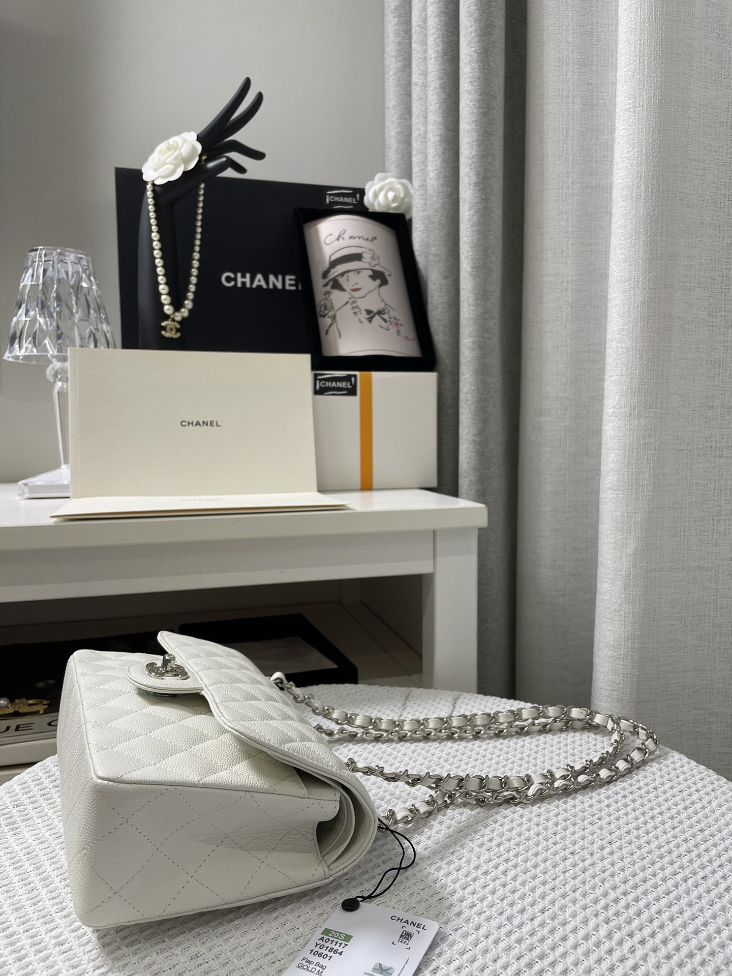 Chanle Small Classic Handbag Silver Hardware