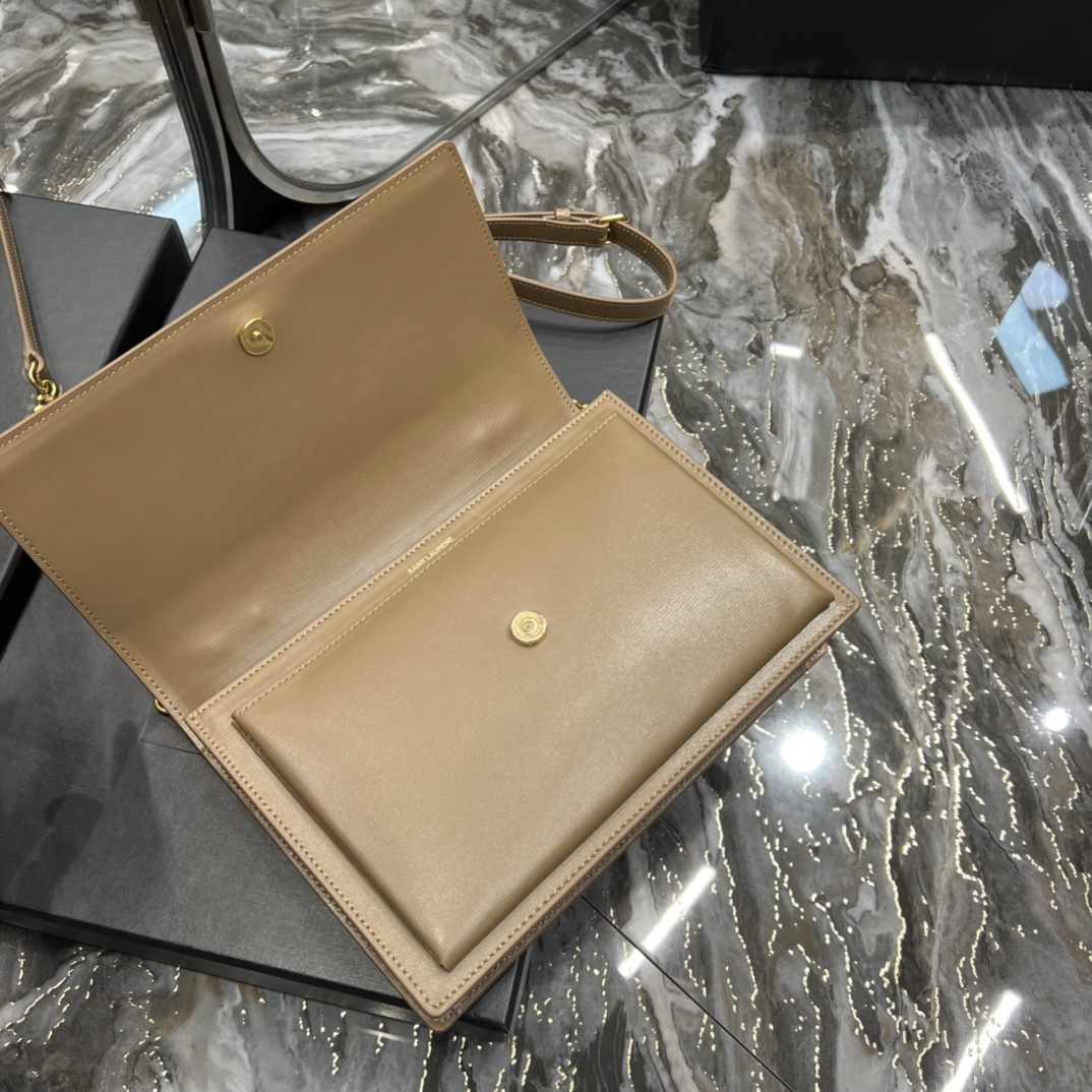 Ysl Sunset Medium Top Handle In Smooth Leather