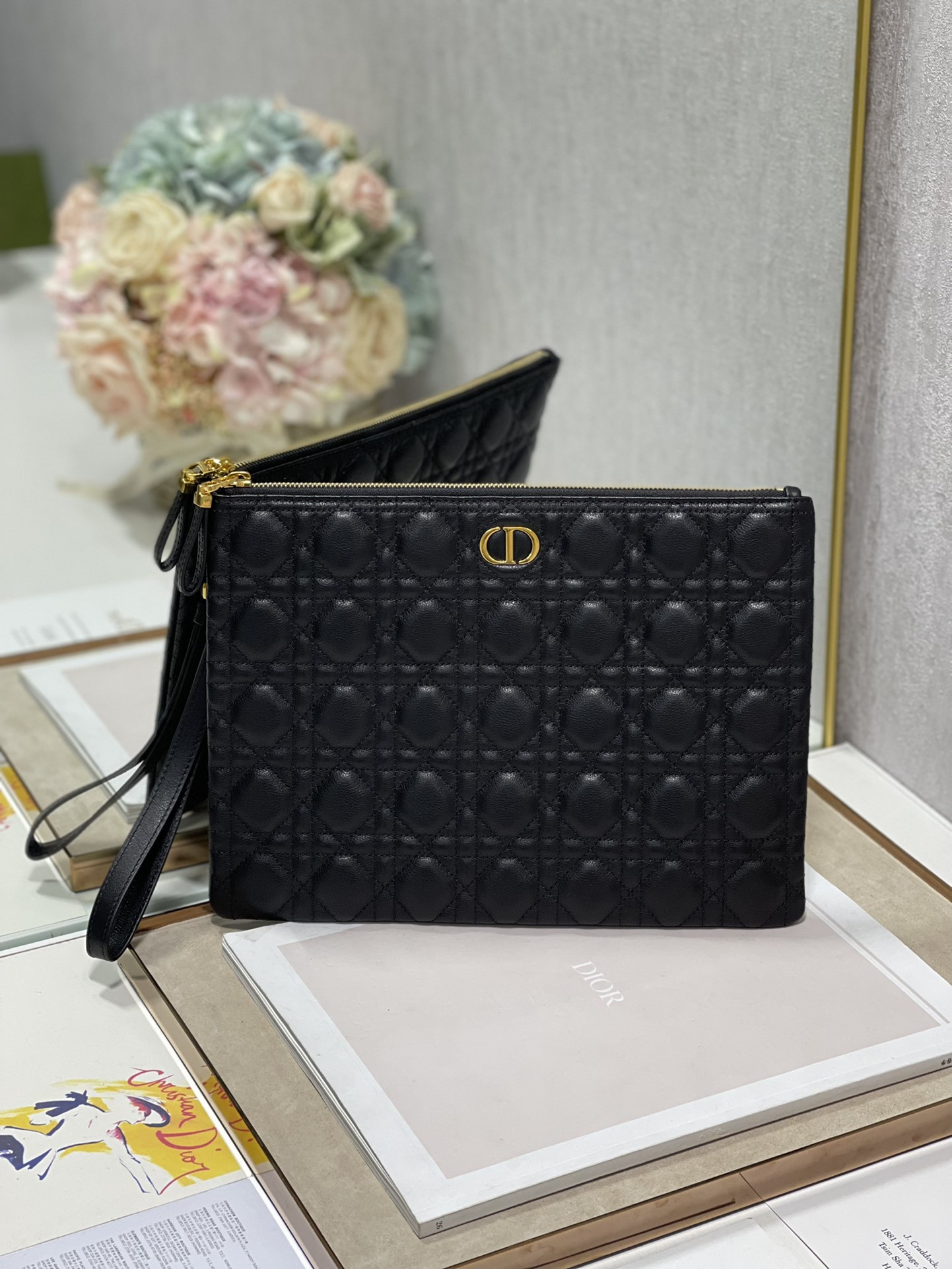 Large Dior Caro Daily Pouch