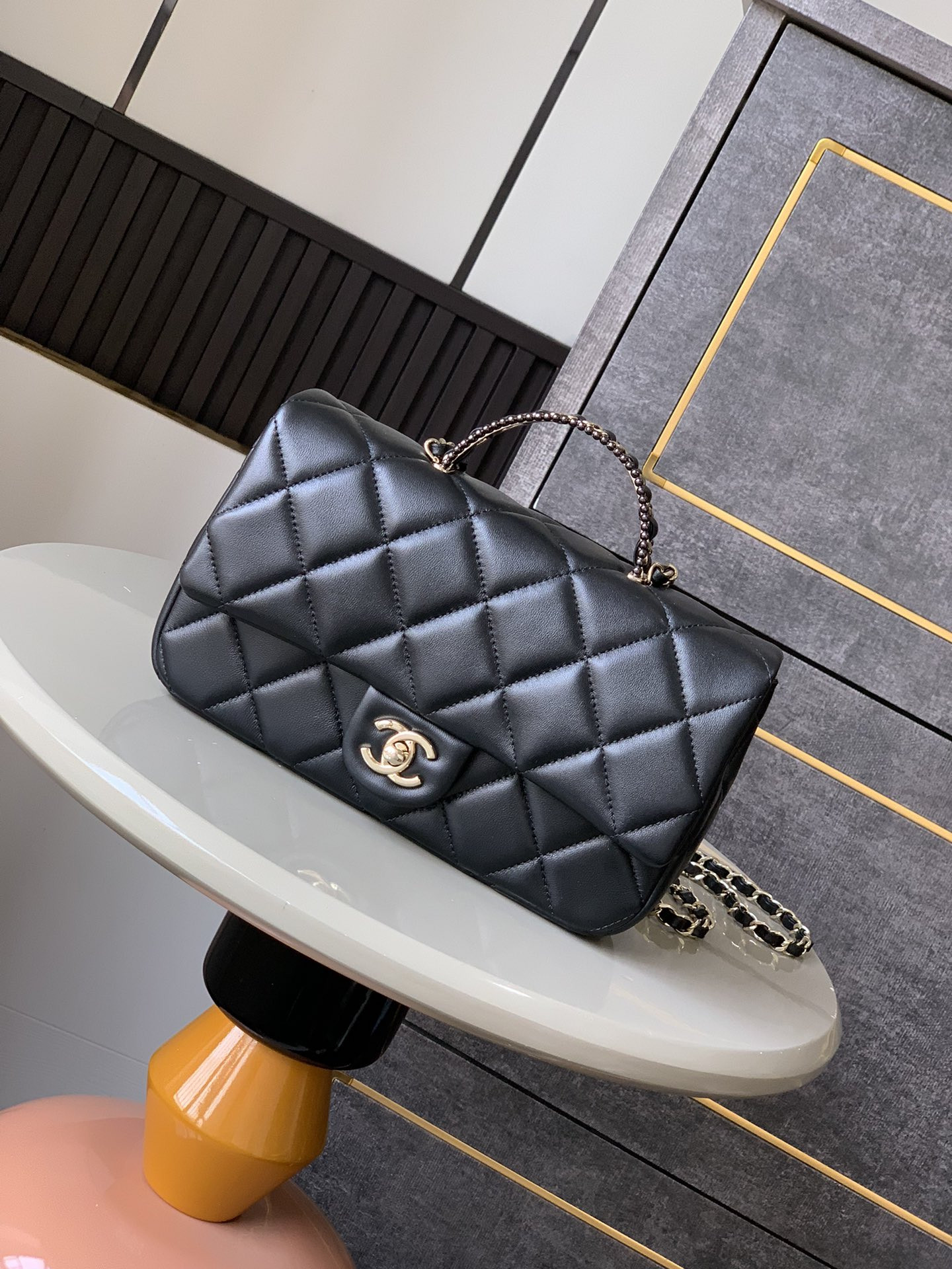 Chanel 25p Classic Hand Bag With Gold Handware