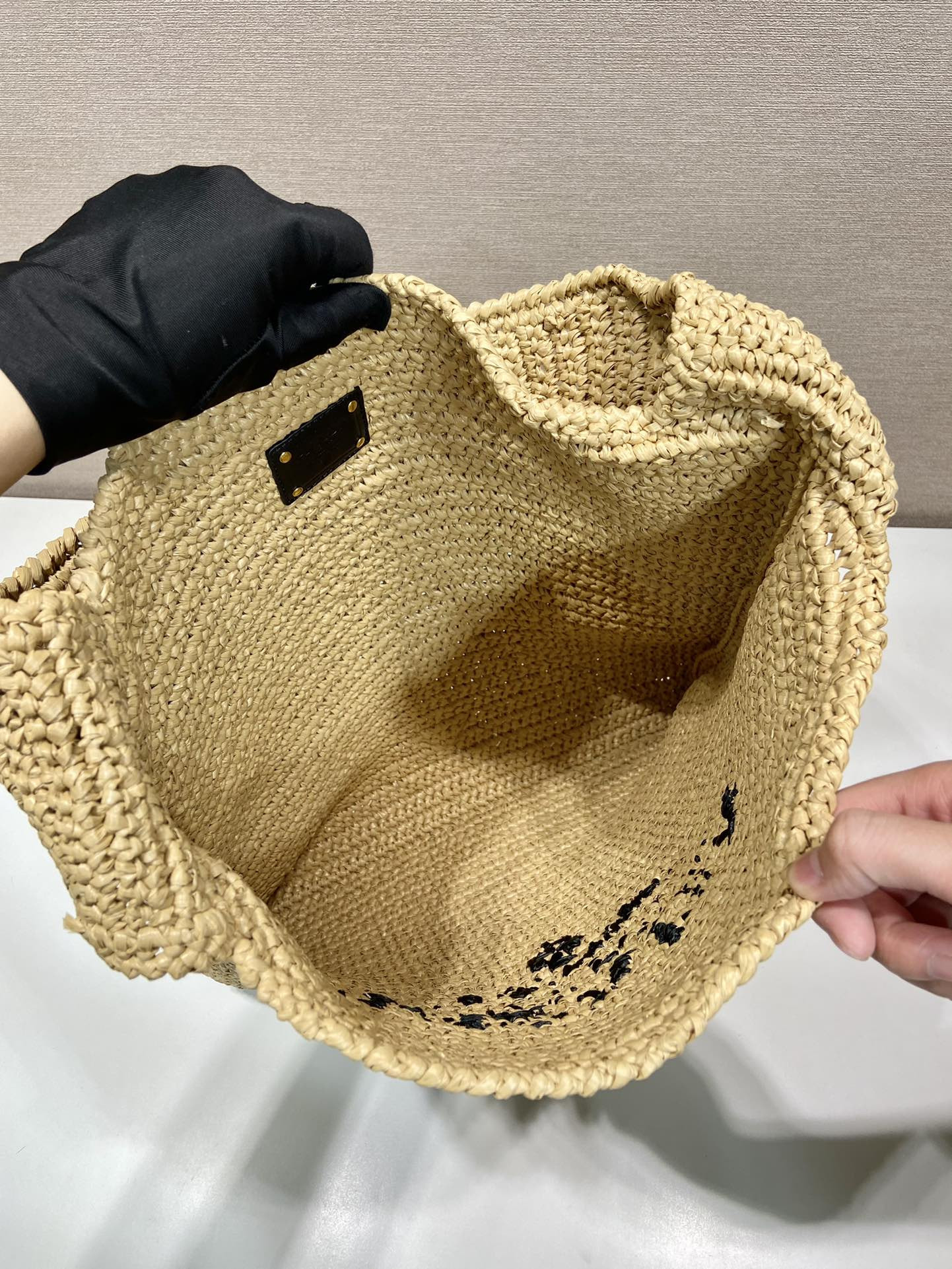 Prada Raffia Tote Bag