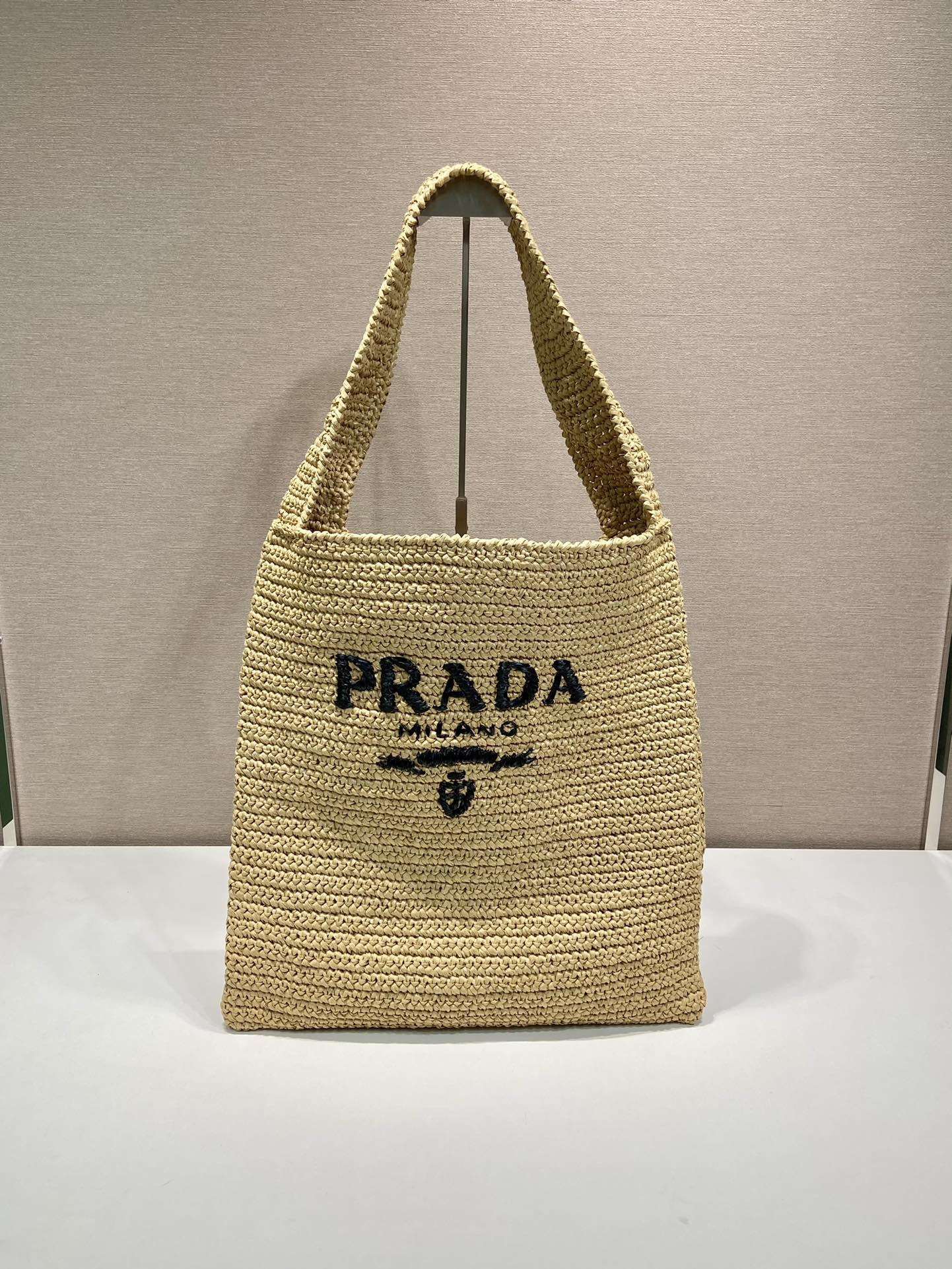 Prada Raffia Tote Bag