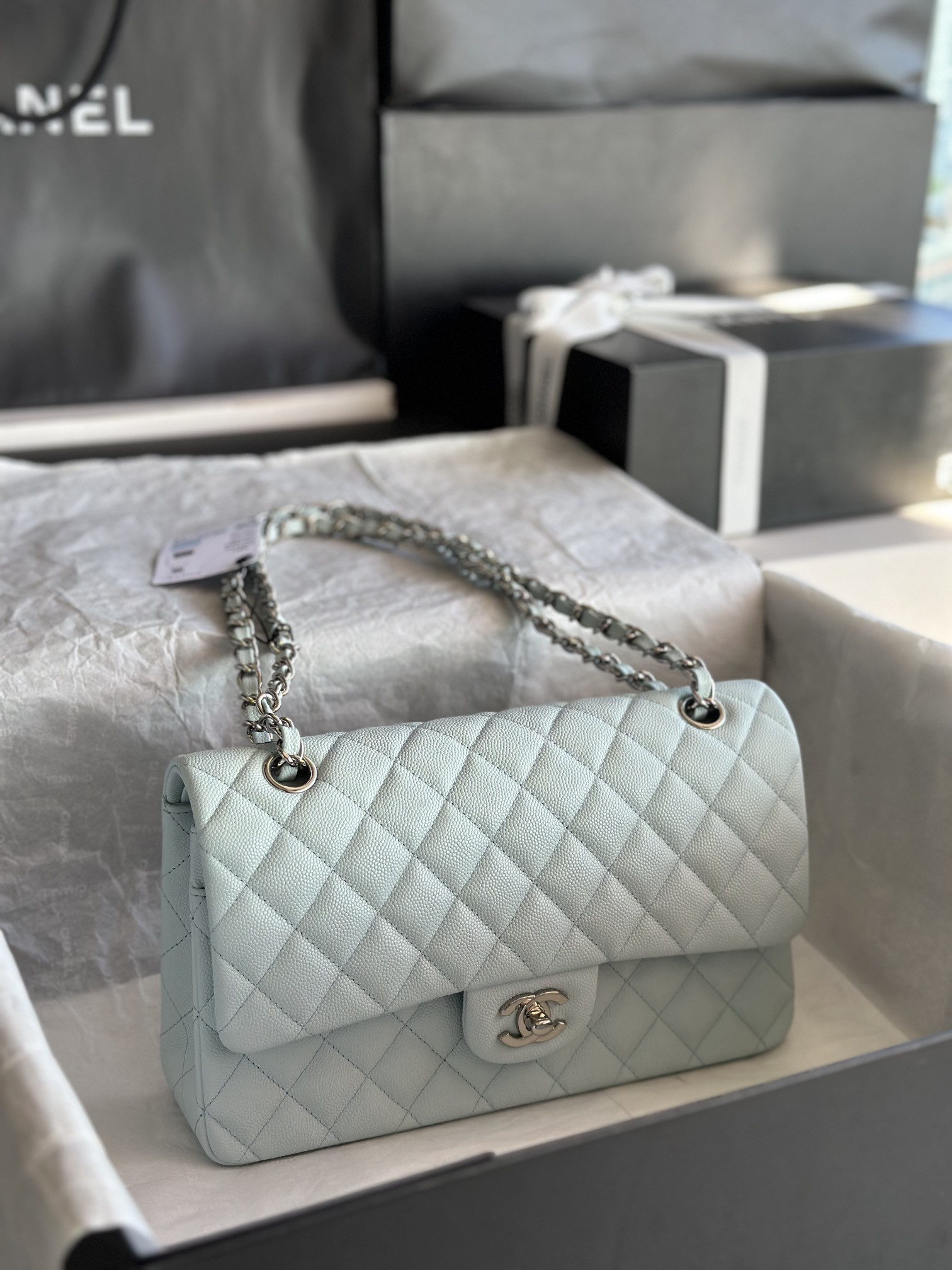 Chanle Classic Double Flap Silver Hardware