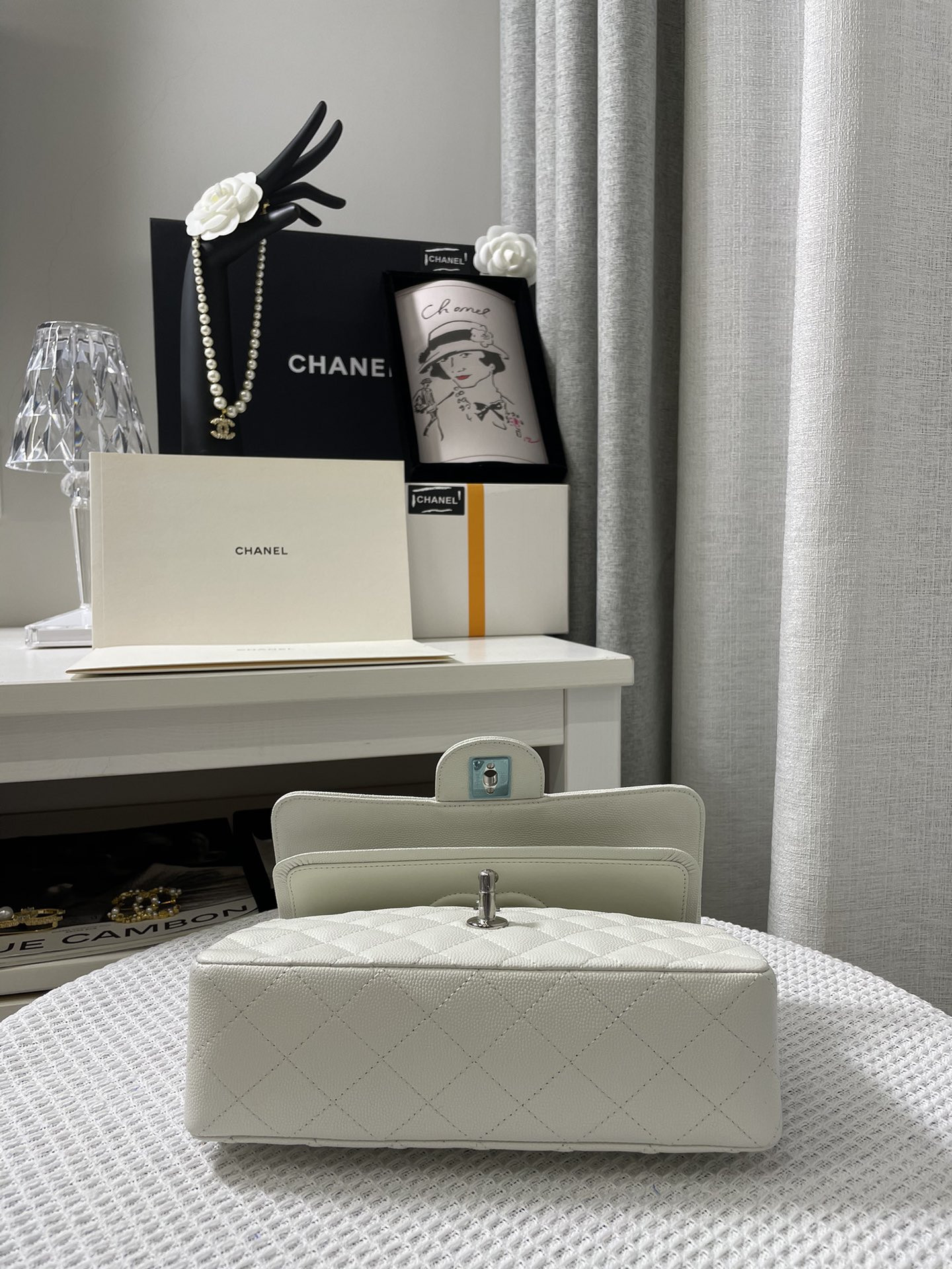 Chanle Small Classic Handbag Silver Hardware