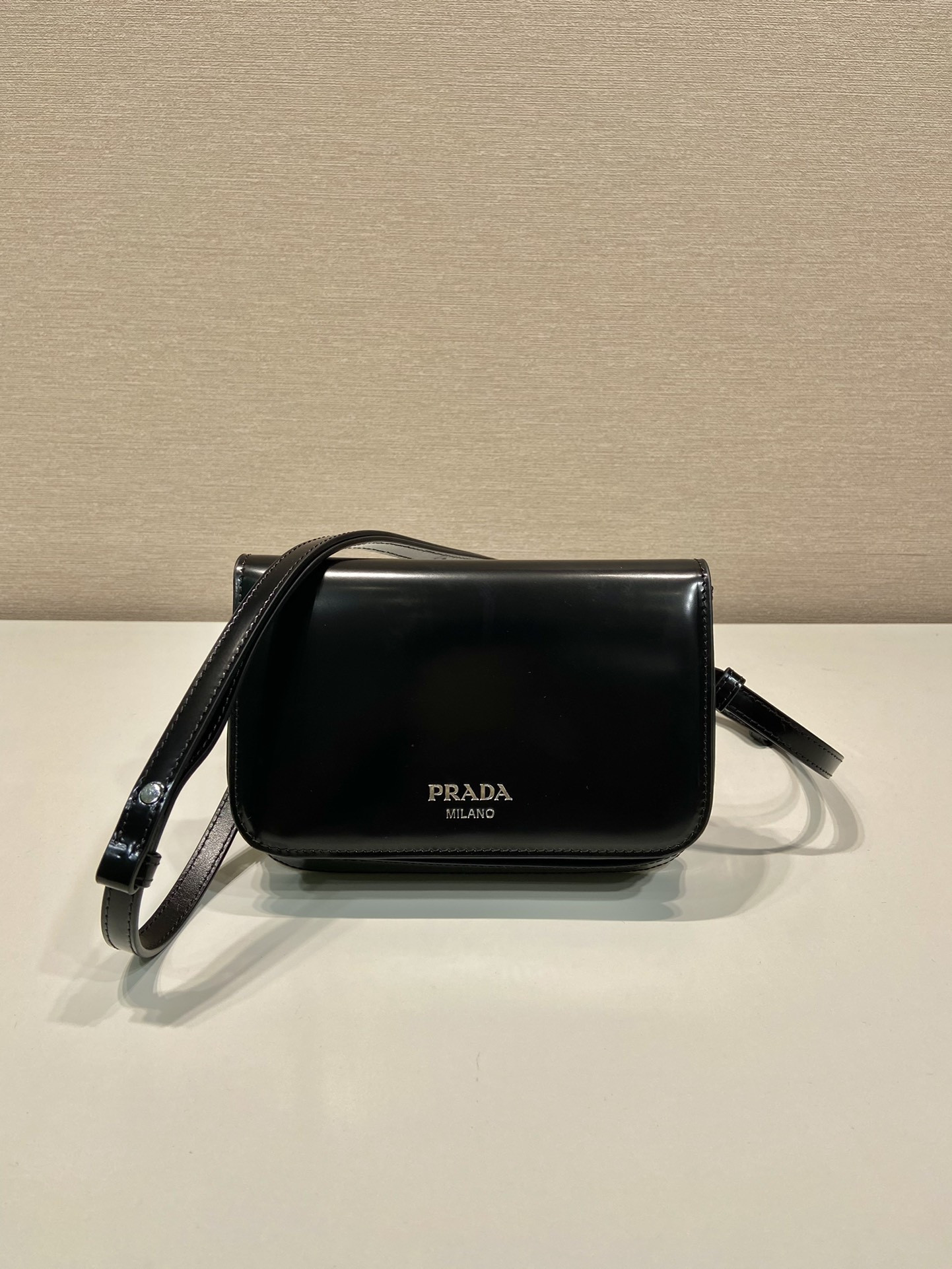 Prada Brushed Leather Mini-bag With Shoulder Strap Bag