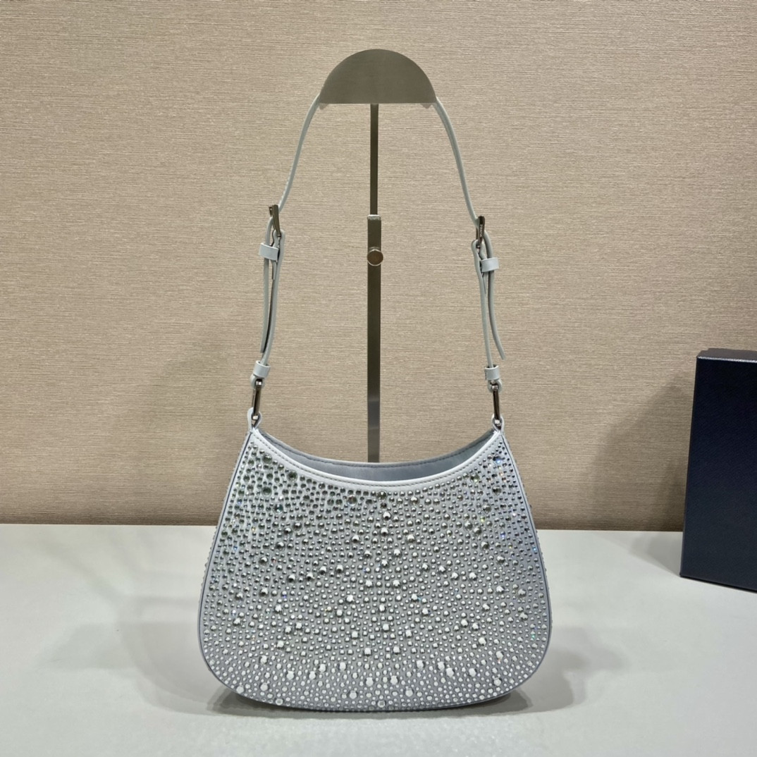 Prada Cleo Satin Bag With Crystals