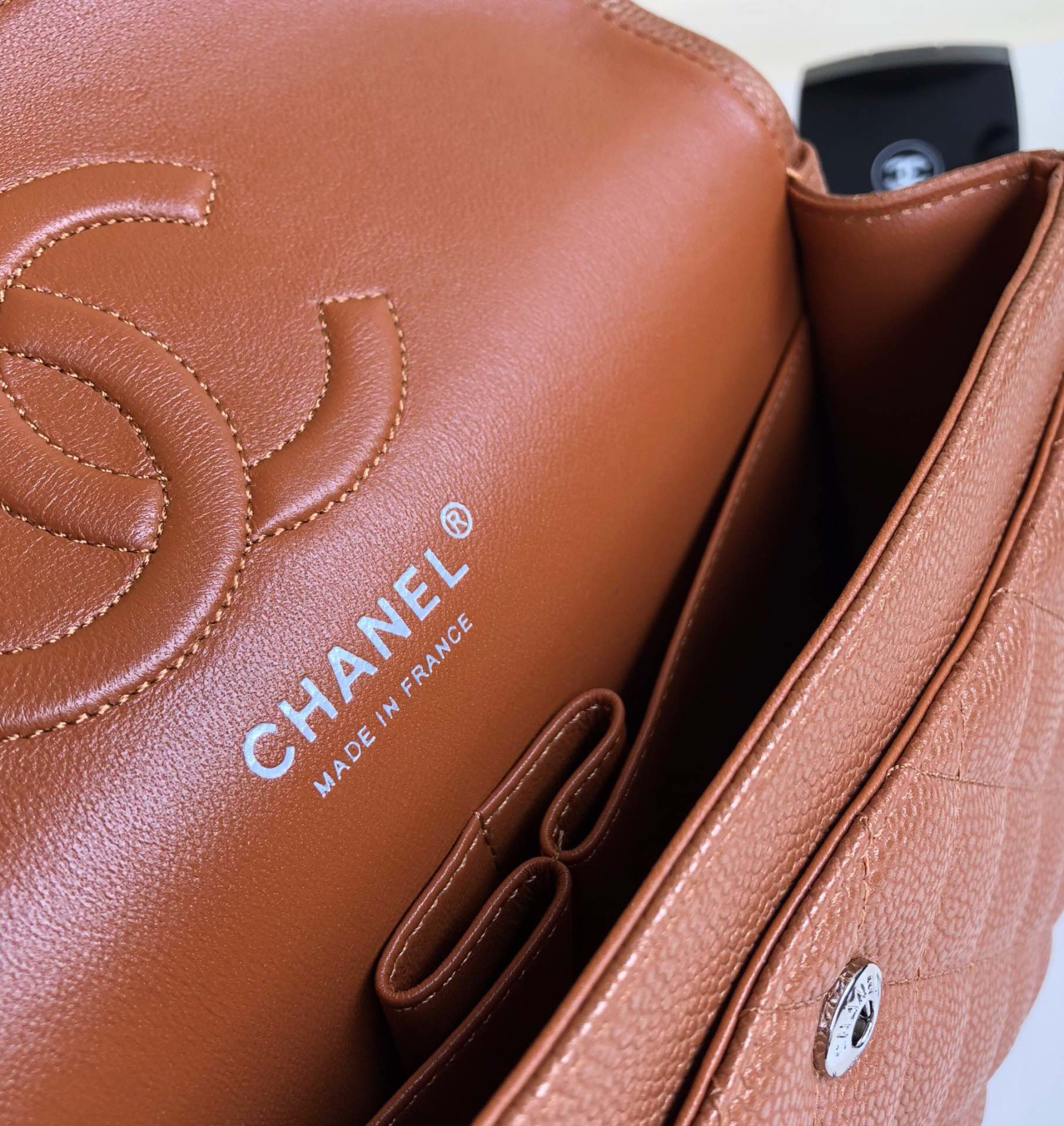 Chanle Classic Double Flap Caviar Silver Hardware